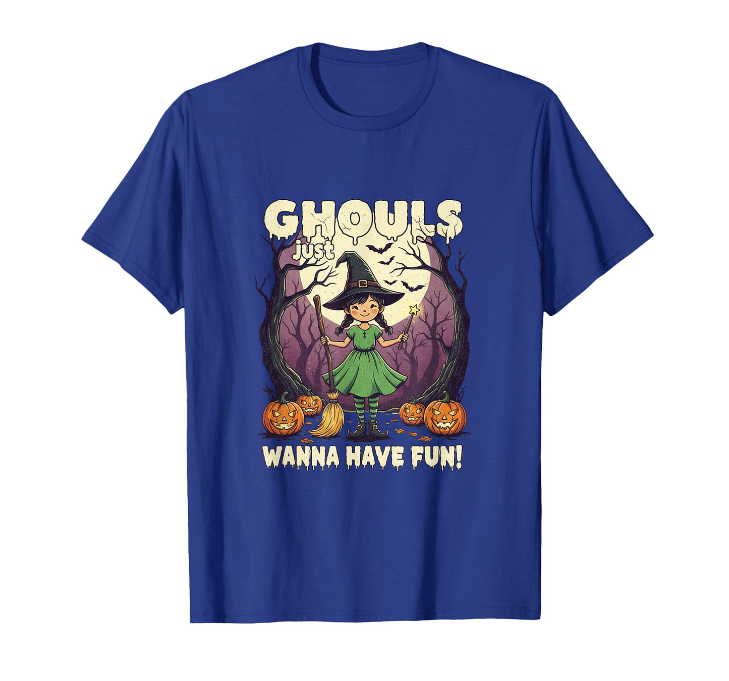 Ghouls Just Wanna Have Fun! Cute Witch Halloween Graphic T-Shirt