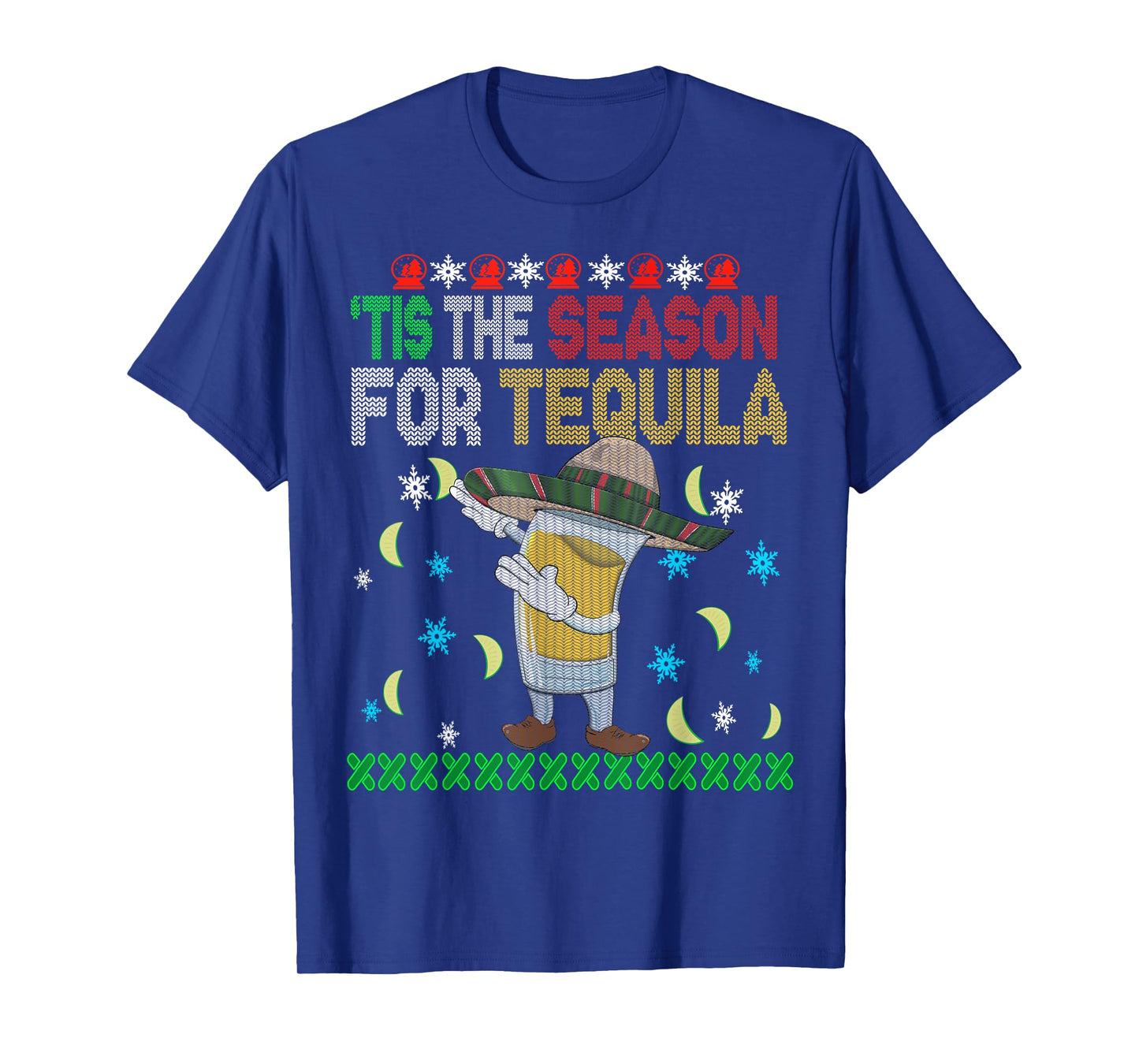 'Tis The Season For Tequila Dabbing Ugly Christmas Alcohol T-Shirt