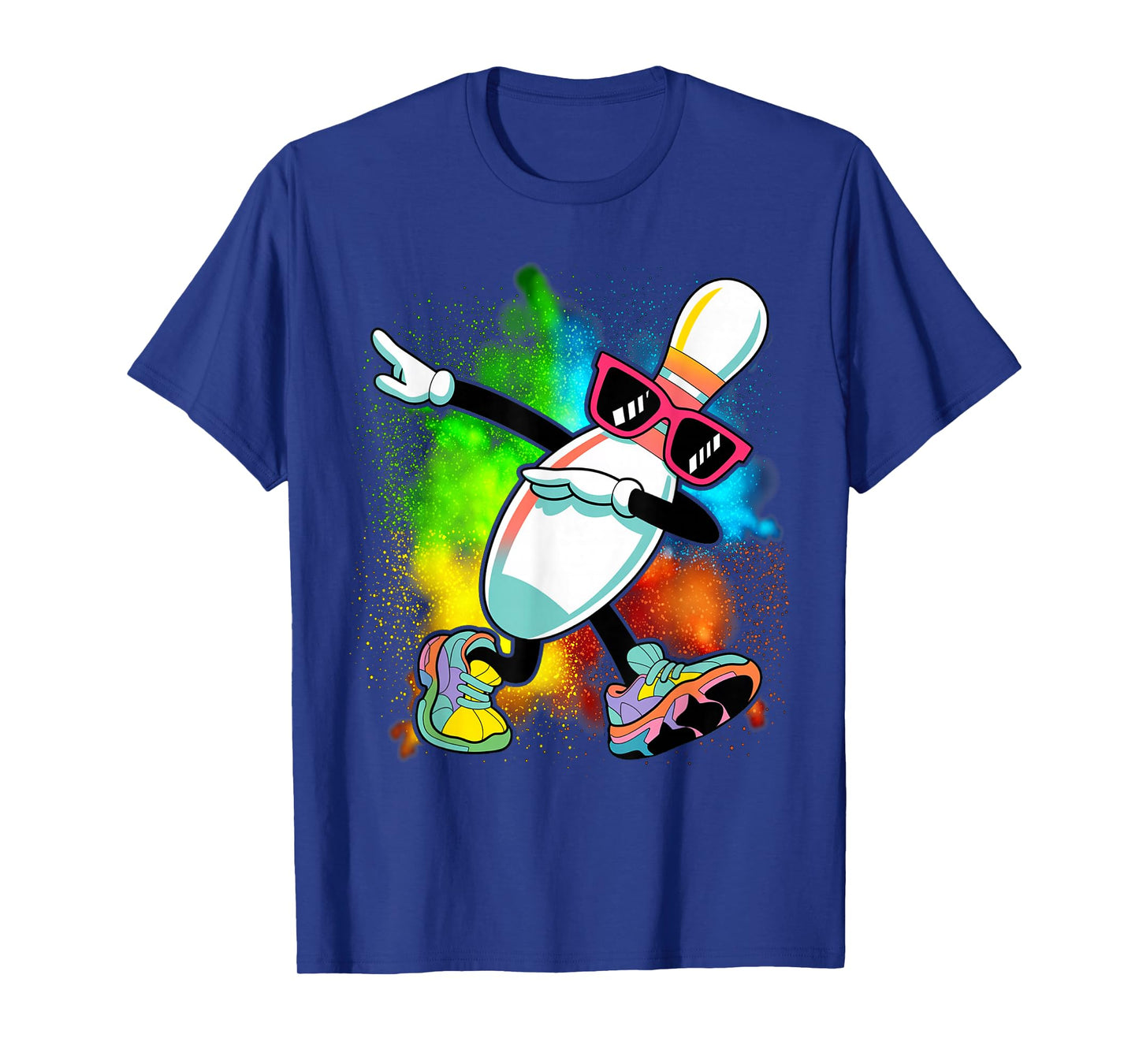 Bowling Pin Dabbing Sunglasses Bowler Player Kids Boys Men T-Shirt