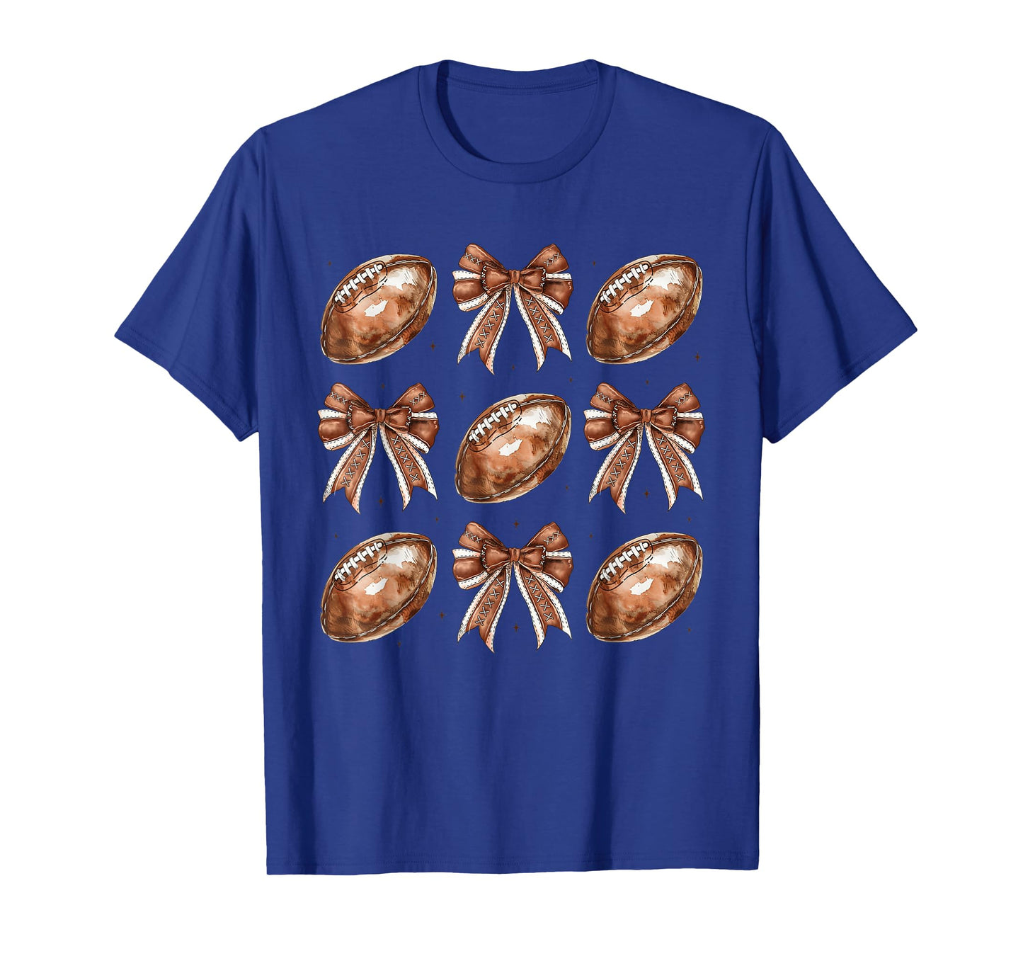 Autumn Coquette Bow Game Day American Football Player Coach T-Shirt