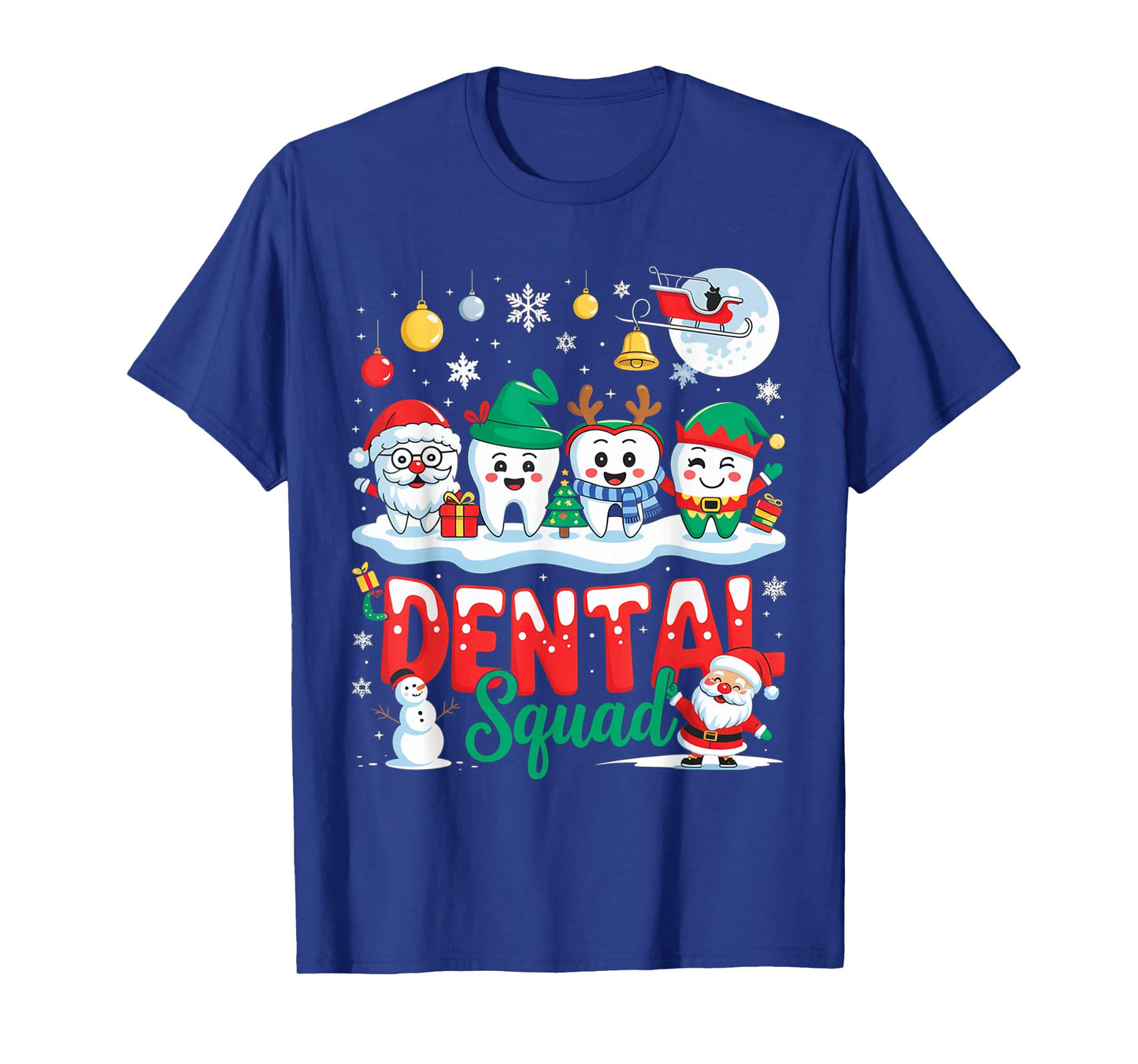 Matching Christmas Dental Squad Dentist Teeth Xmas T-Shirt