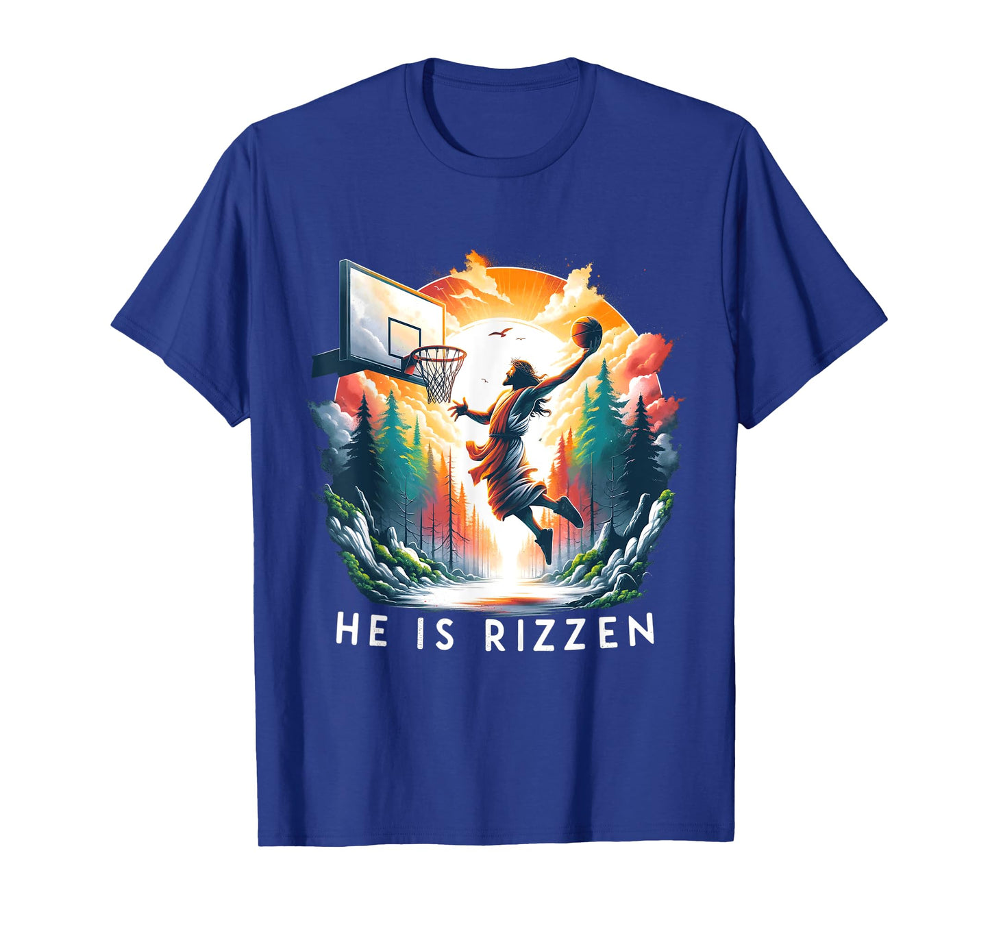Christian Jesus Basketball He Is Rizzen Jesus Is Rizzen T-Shirt