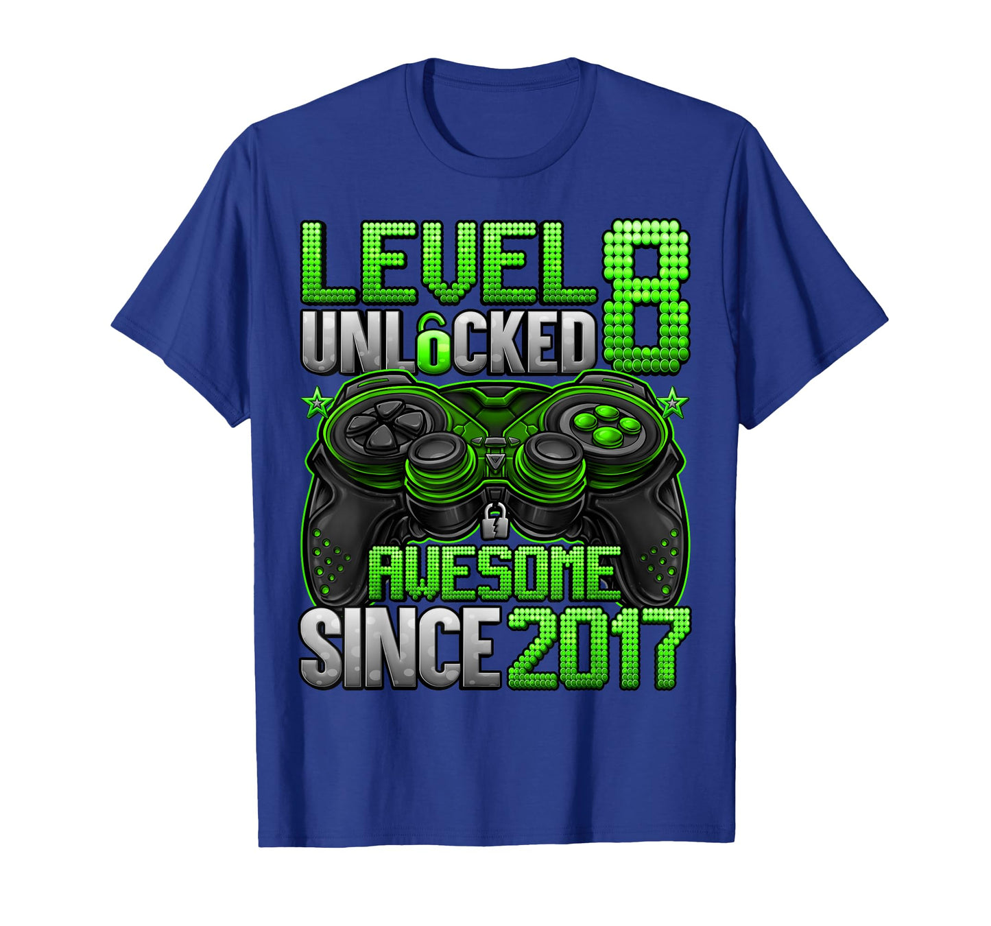 Level 8 Unlocked 8 Year Old Gifts For Boys 8th Birthday Boy T-Shirt