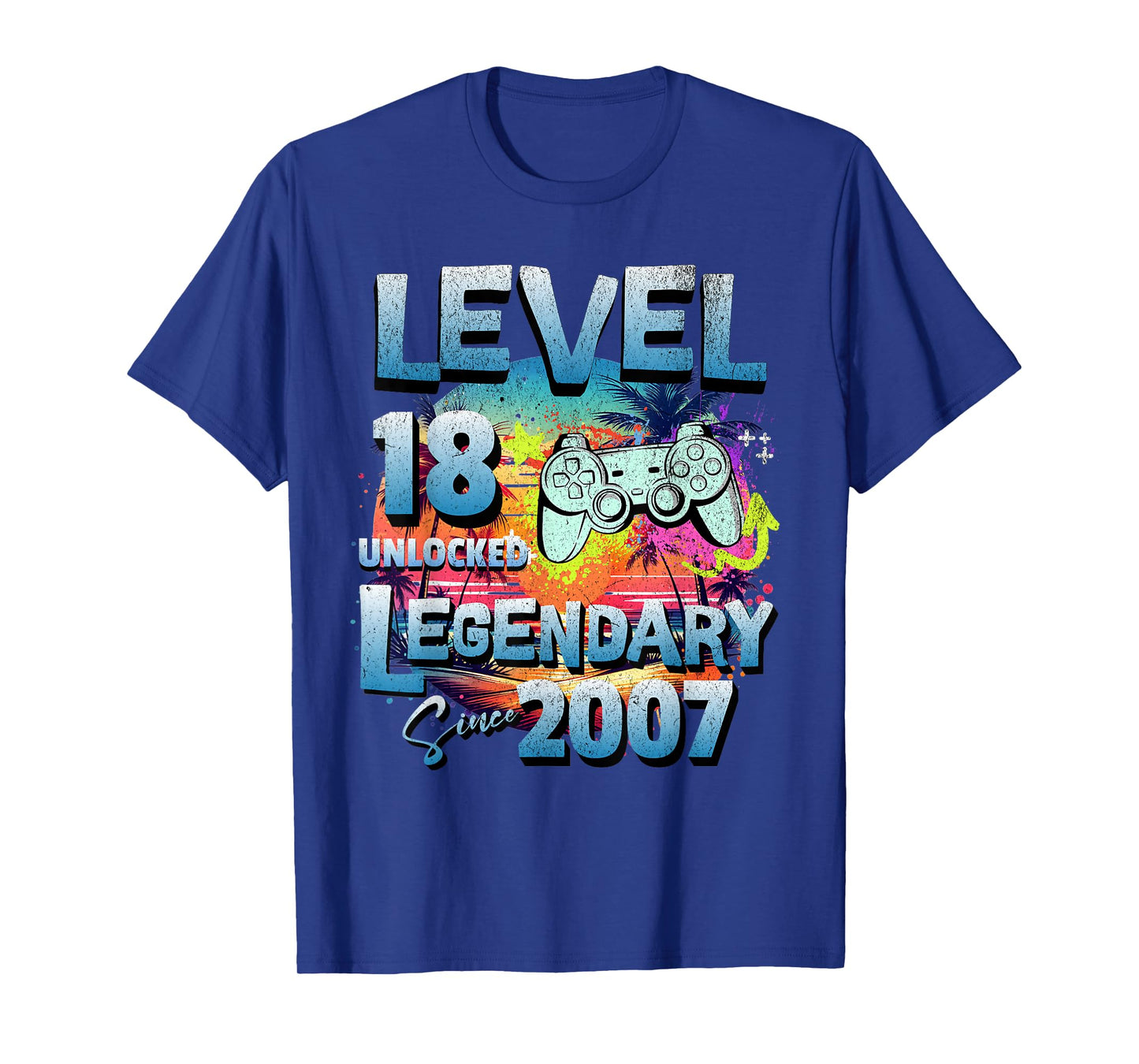 Level 18 years old unlocked since 2007 Legendary birthday T-Shirt