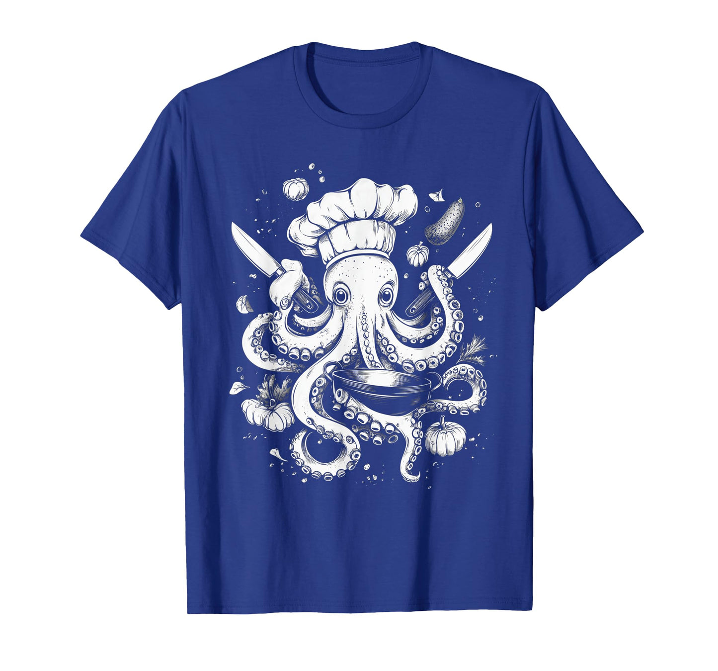 Chef Octopus Funny Cooking Kraken Sous Chef Cook T-Shirt