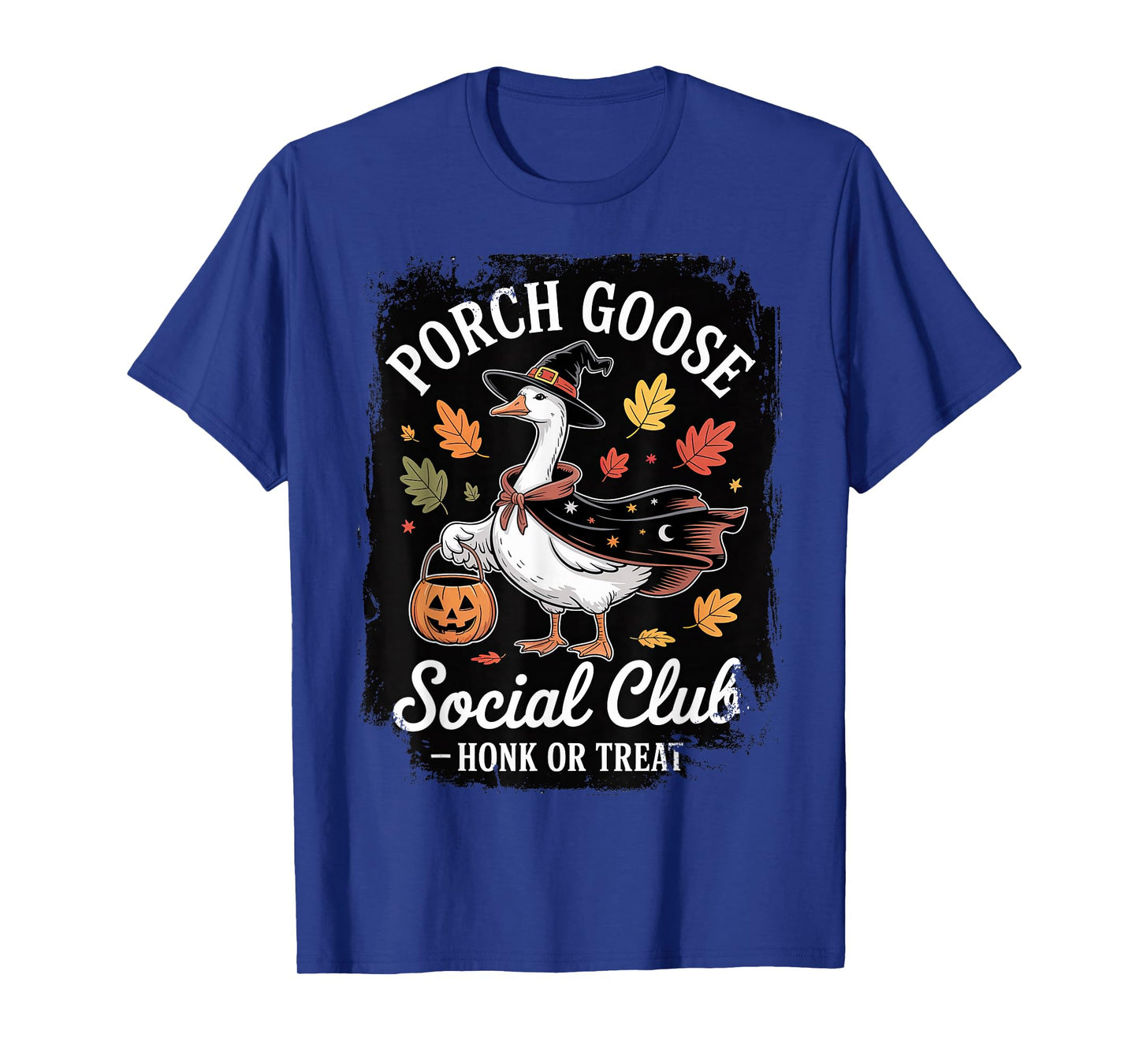 Porch Goose Social Club Honk or Treat Funny Halloween T-Shirt