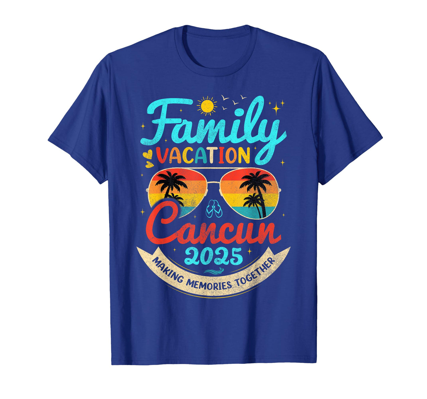 Vintage Family Vacation Cancun 2025 Beach Vacay Cancun Group T-Shirt