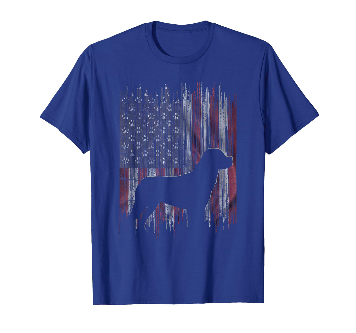 Vintage USA American Flag Love Rottweiler Dog Silhouette T-Shirt for Men Women Kids