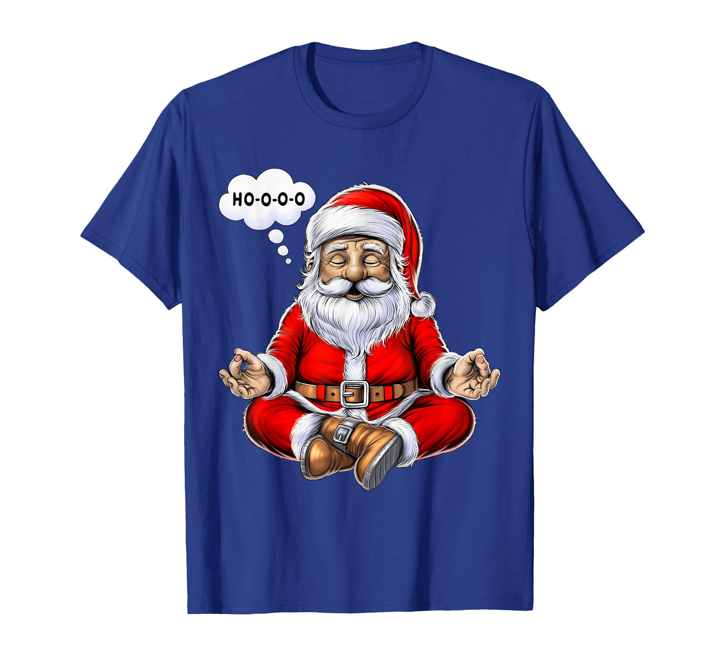 Christmas Santa Zen Yoga Meditation Funny Santa Spiritual T-Shirt