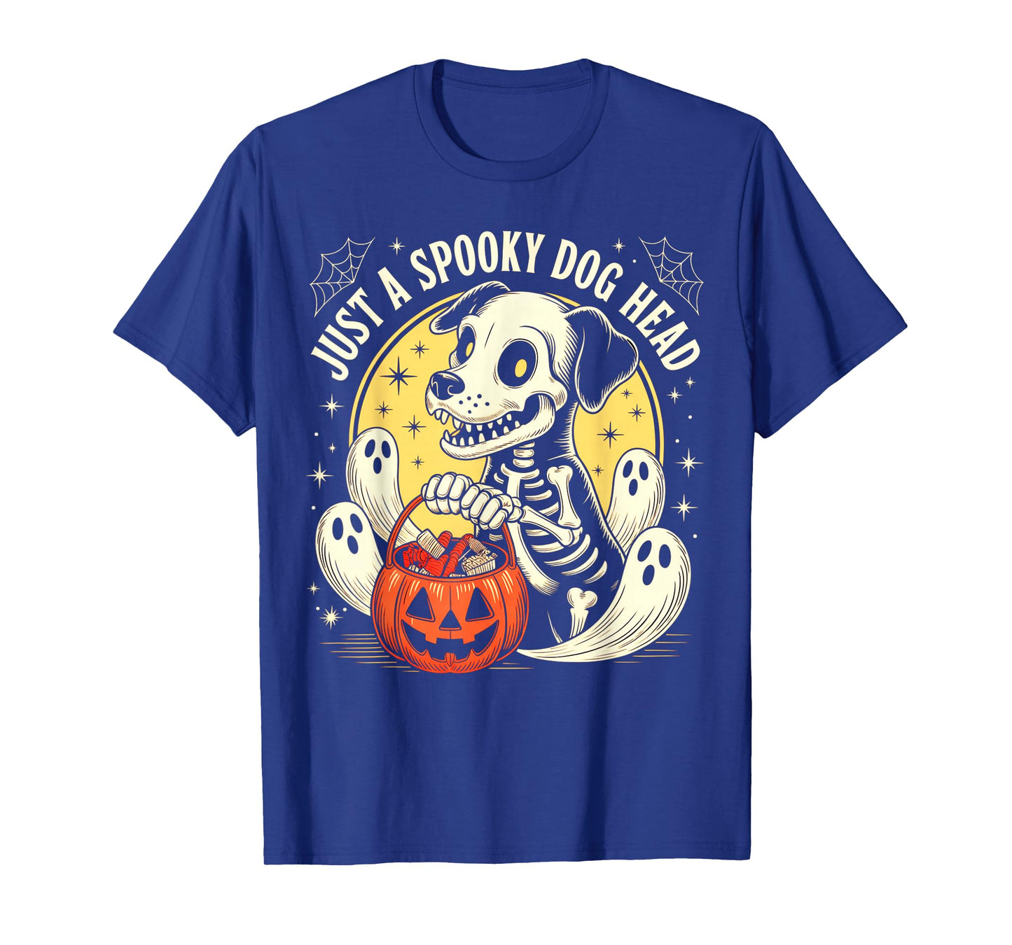 Funny Dogs Lovers Just A Spooky Boo Halloween Dog Pumkin T-Shirt