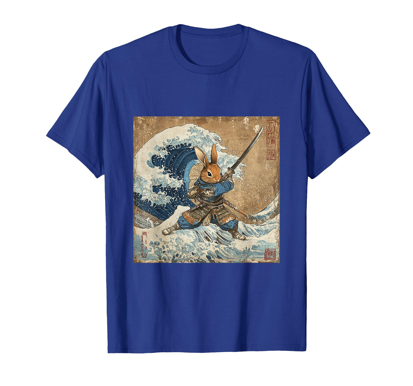 Bunny Rabbit Samurai Warrior Vintage Japanese Art Anime T-Shirt