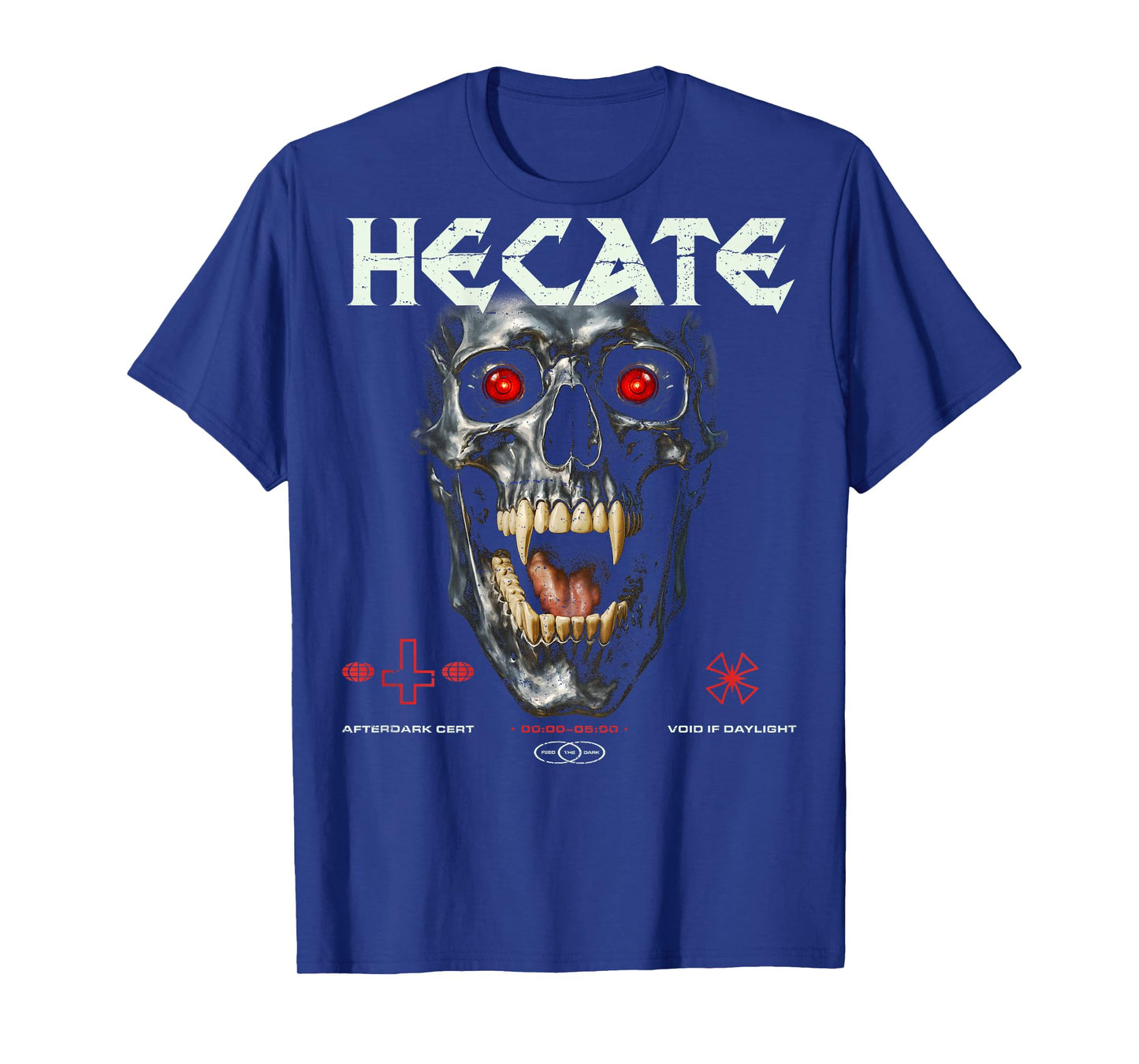 Skeleton Vampire Vintage Streetwear Urban Y2K Back Print T-Shirt