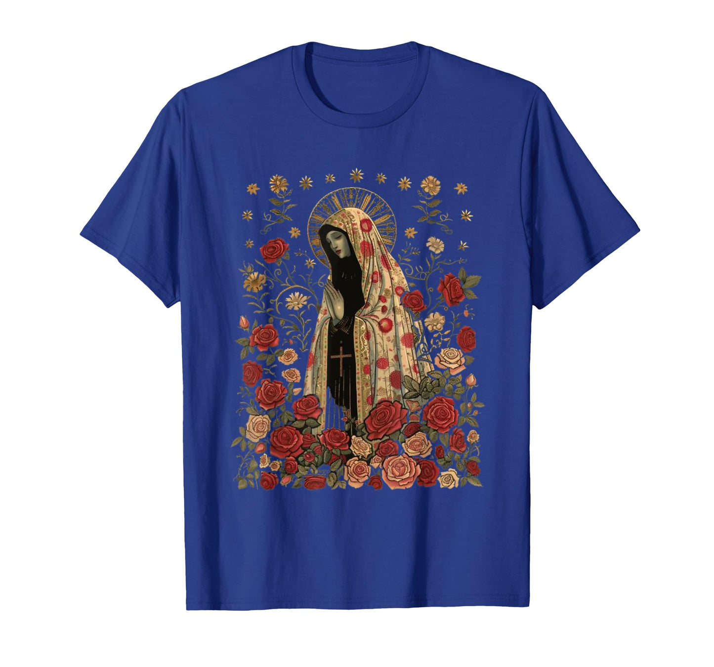 Our Lady of Fatima with Rosary, Catholics, Christians T-Shirt