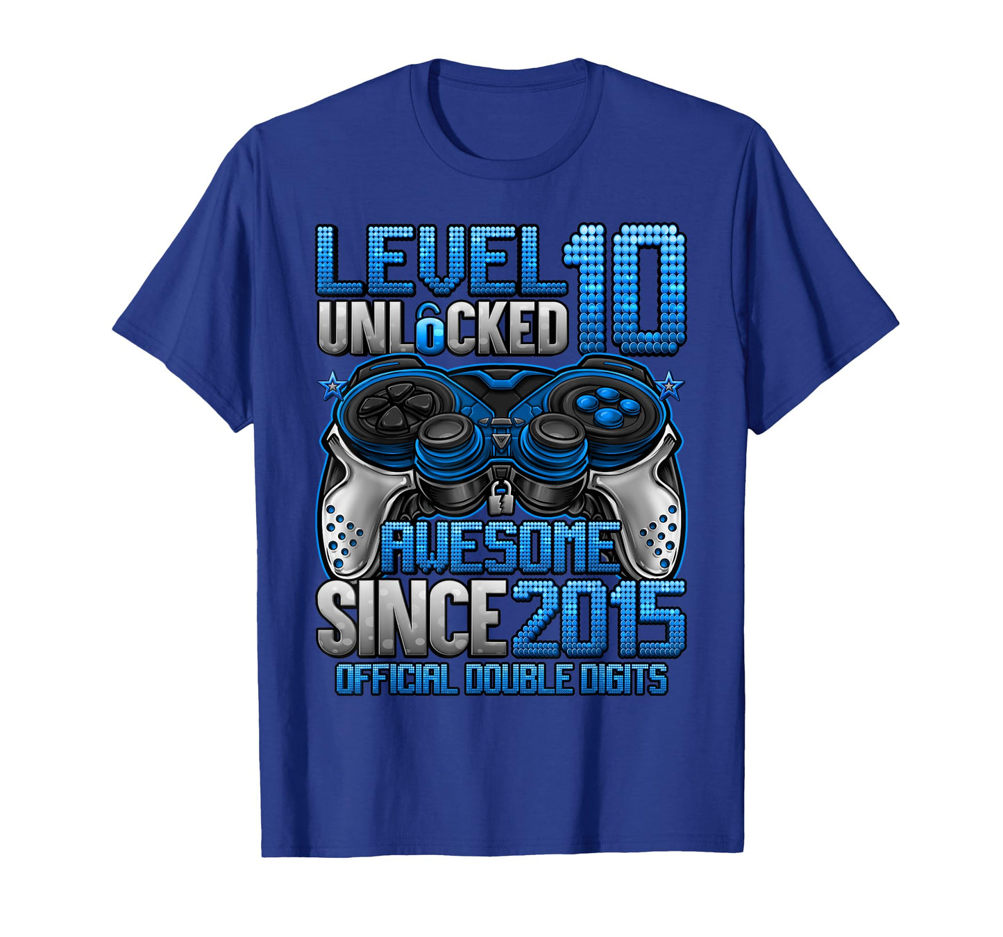 Official Double Digits Level 10 Unlocked 10th Birthday Boy T-Shirt