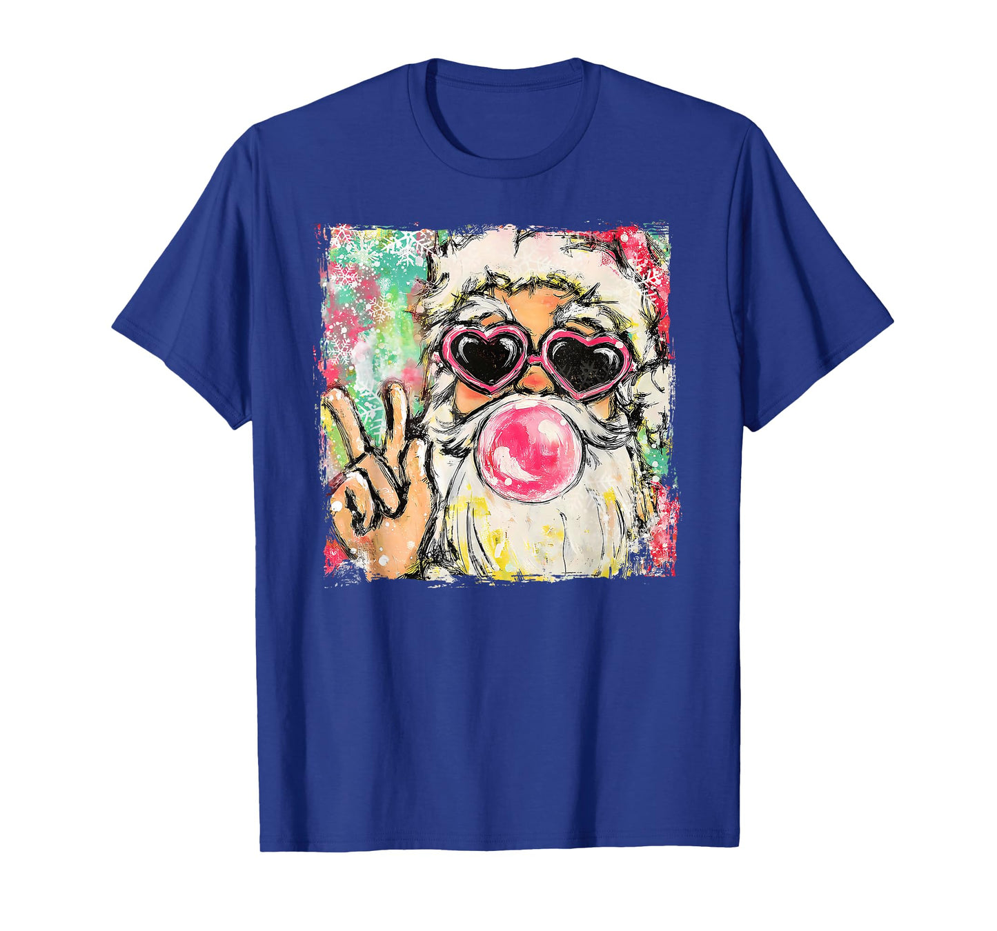 Coquette Santa Christmas Bubble Gum Sunglasses Xmas Holiday T-Shirt