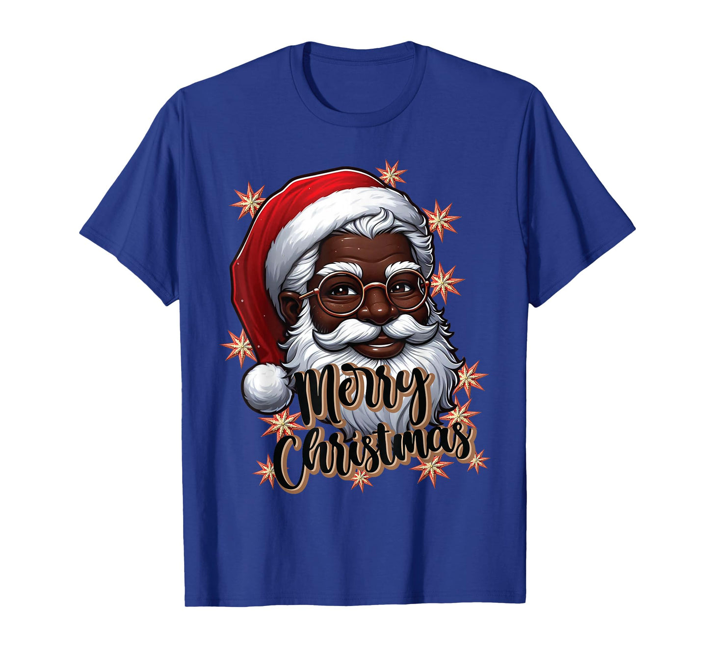 African American Santa Christmas Pajama Black X-Mas T-Shirt