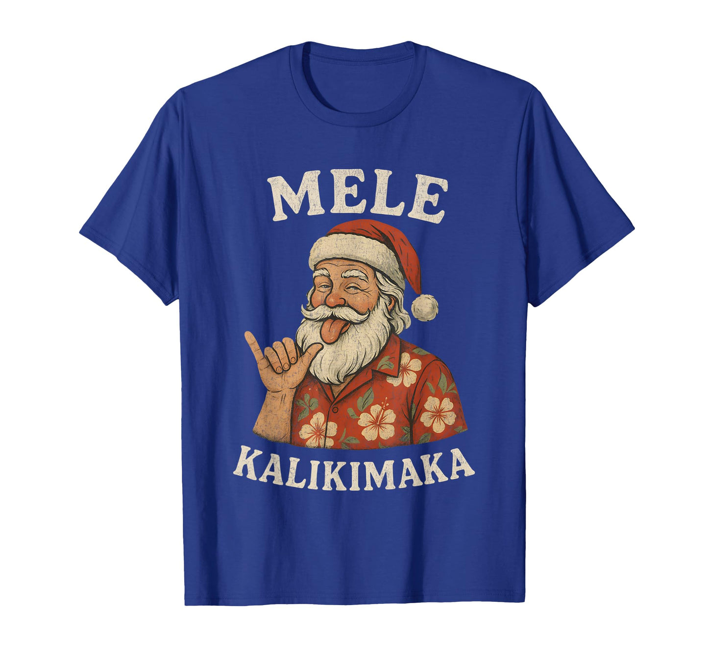 Mele Kalikimaka Hawaiian Santa Christmas in Hawaii T-Shirt