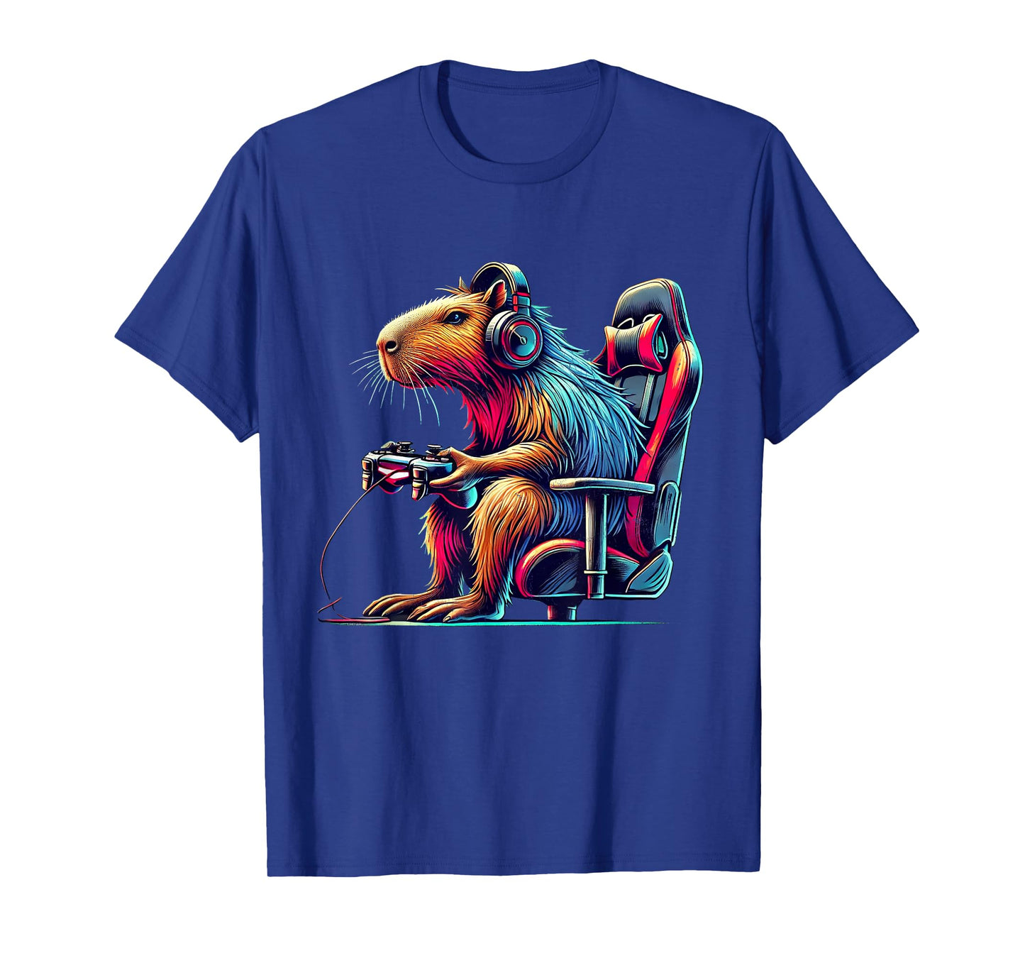 Funny Capybara Gaming Retro Rodent Capybara Video Games T-Shirt