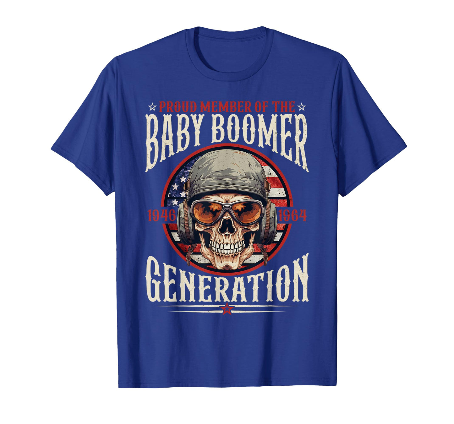 Baby Boomer Skull Patriotic T-Shirt Gifts 1946-1964 T-Shirt