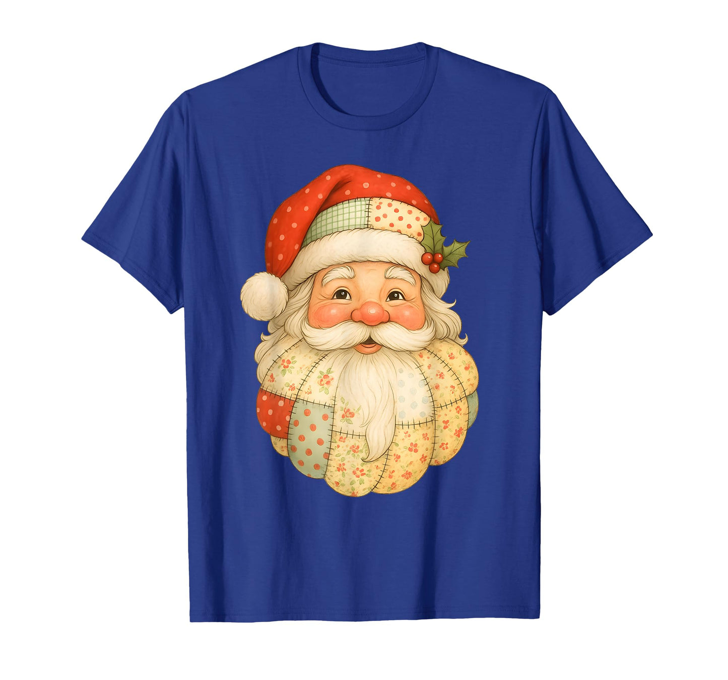 Santa Patchwork Christmas T-Shirt