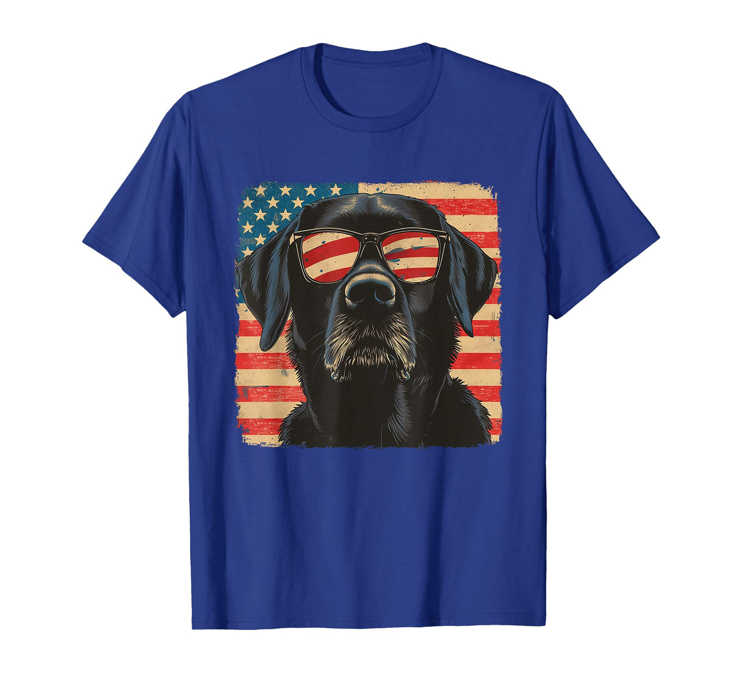 USA Patriot 4th of July Labrador Retriever Dog Women Men T-Shirt