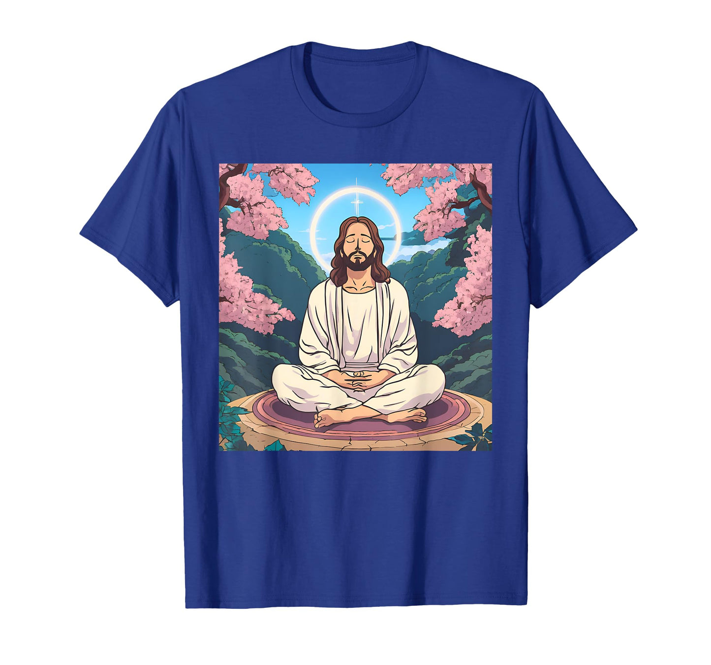 Jesus Meditating As A Buddhist Monk Meditation Anime T-Shirt