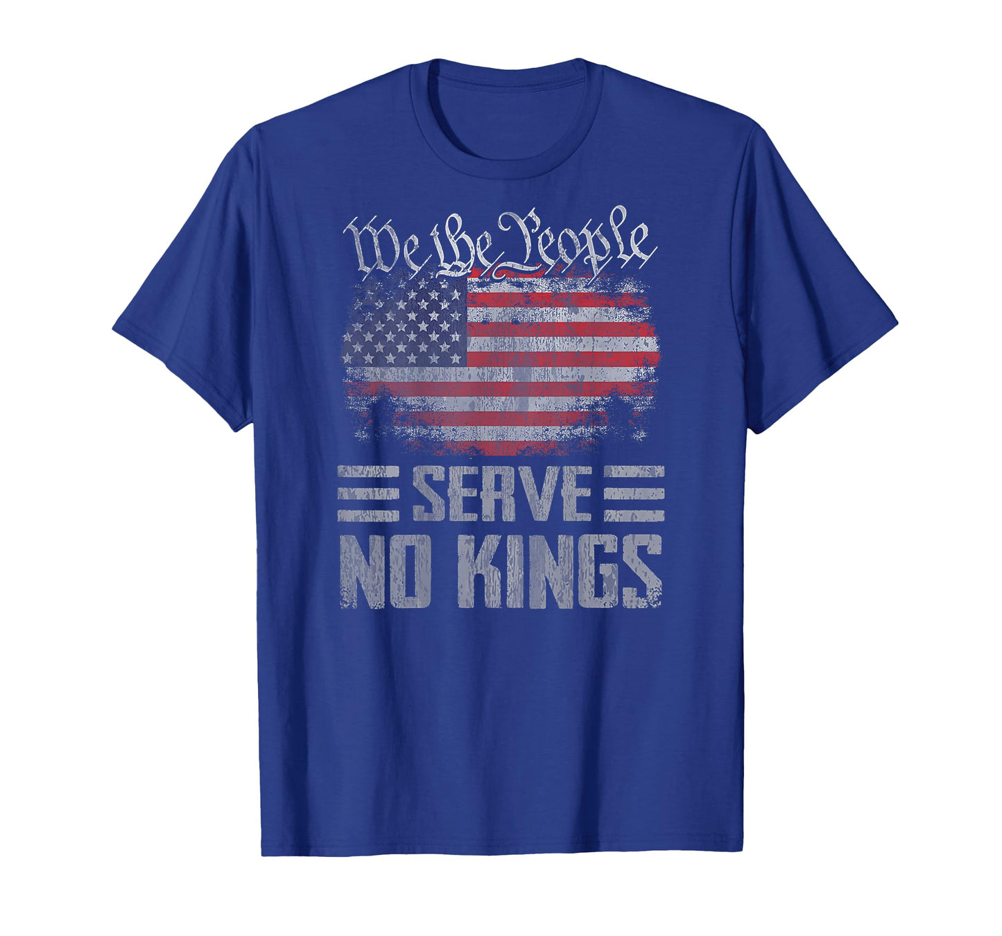 No Kings Day Shirt Vintage Patriotic No Kings 2025 (On Back) T-Shirt