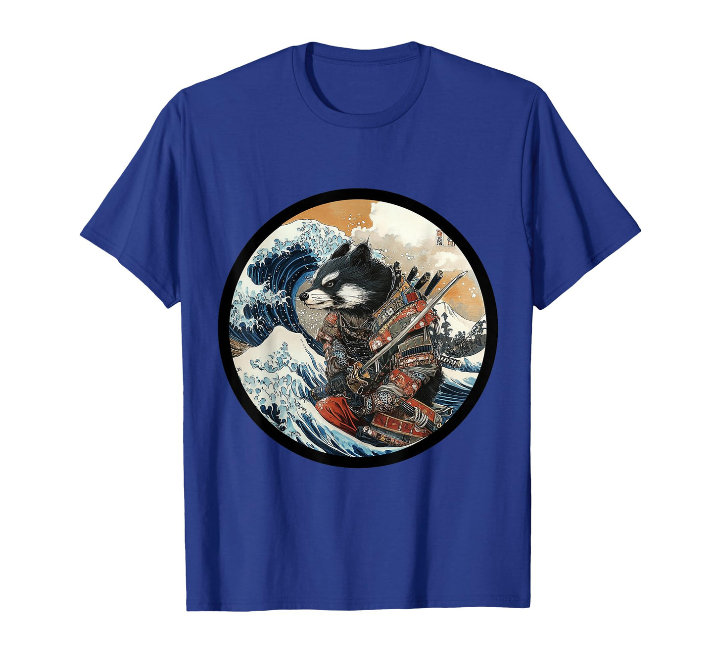 Wild Badger Brock Samurai Warrior Vintage Japanese Art Anime T-Shirt