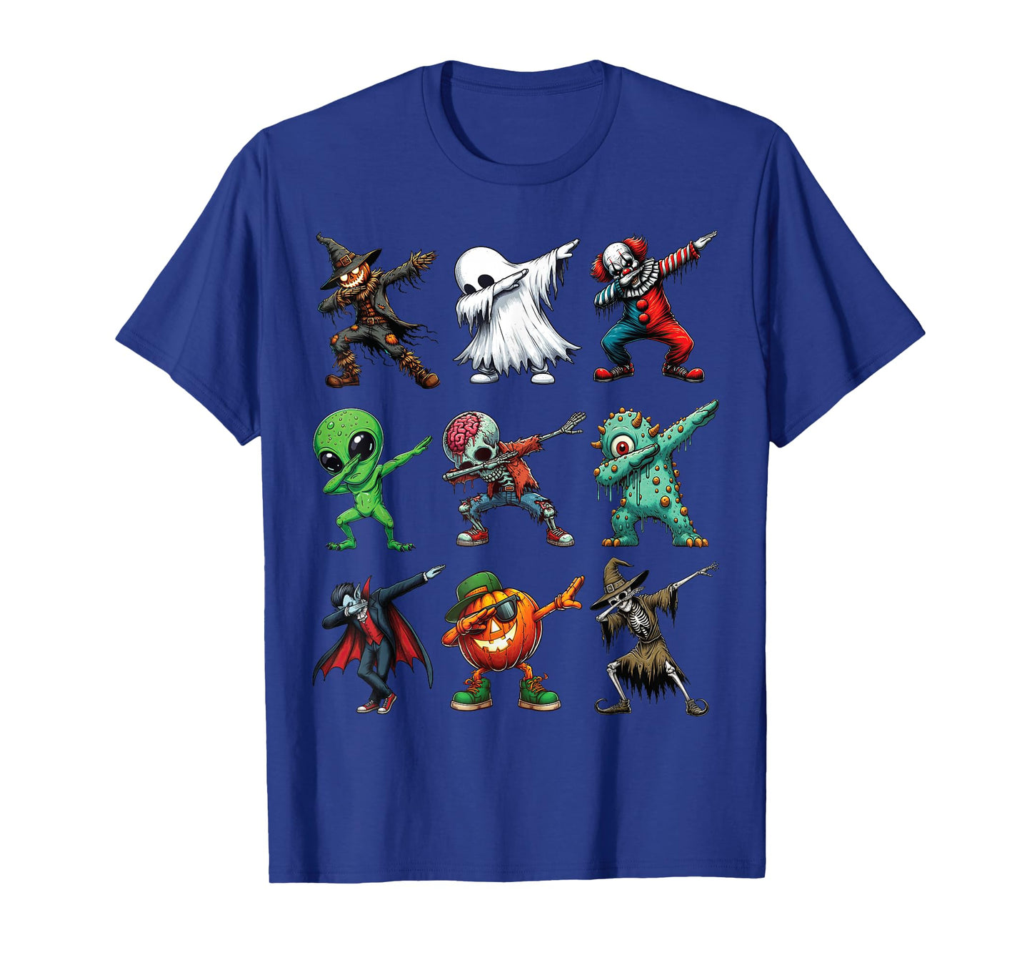 Dabbing Halloween Zombie Skeleton Pumpkin Scarecrow Ghost T-Shirt