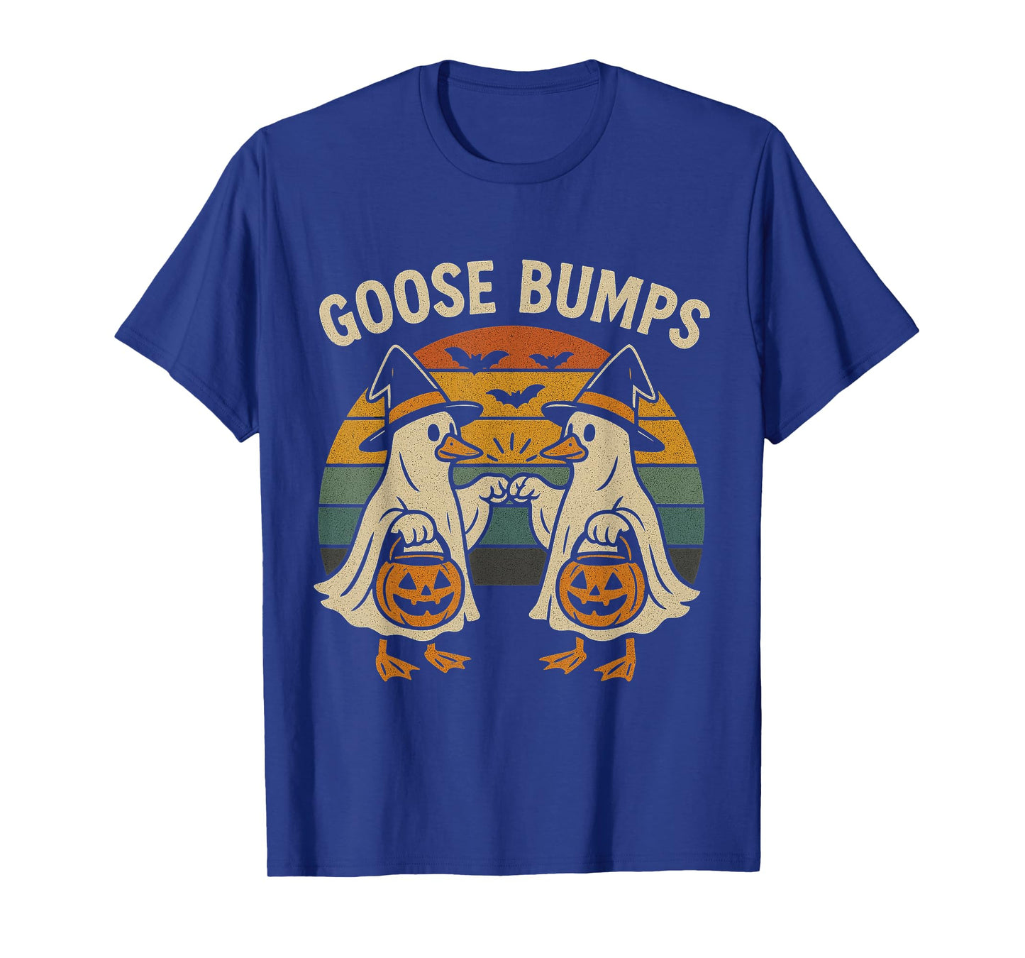 Goose Bumps Halloween Goose Ghost Pumpkin Goose Fist Bump T-Shirt