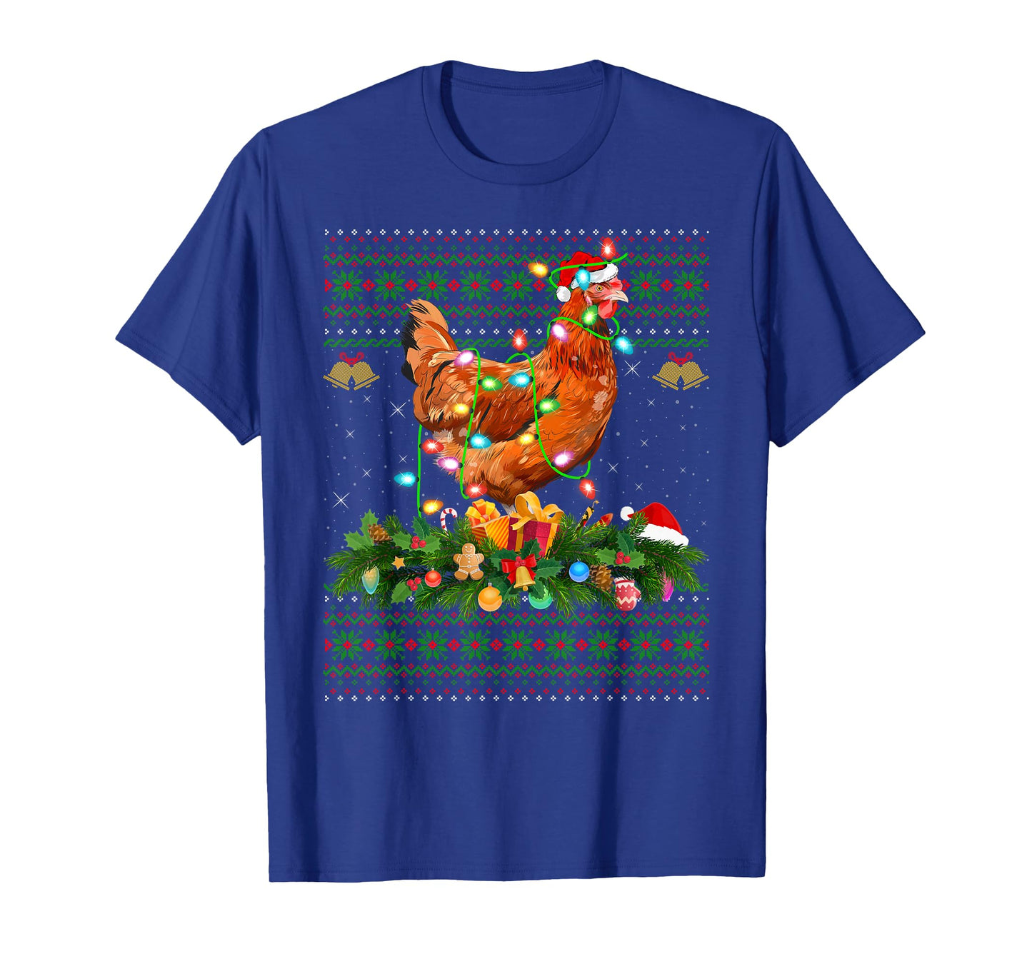 Chicken Christmas Sweaters Farm Animal Chicken Ugly Xmas T-Shirt