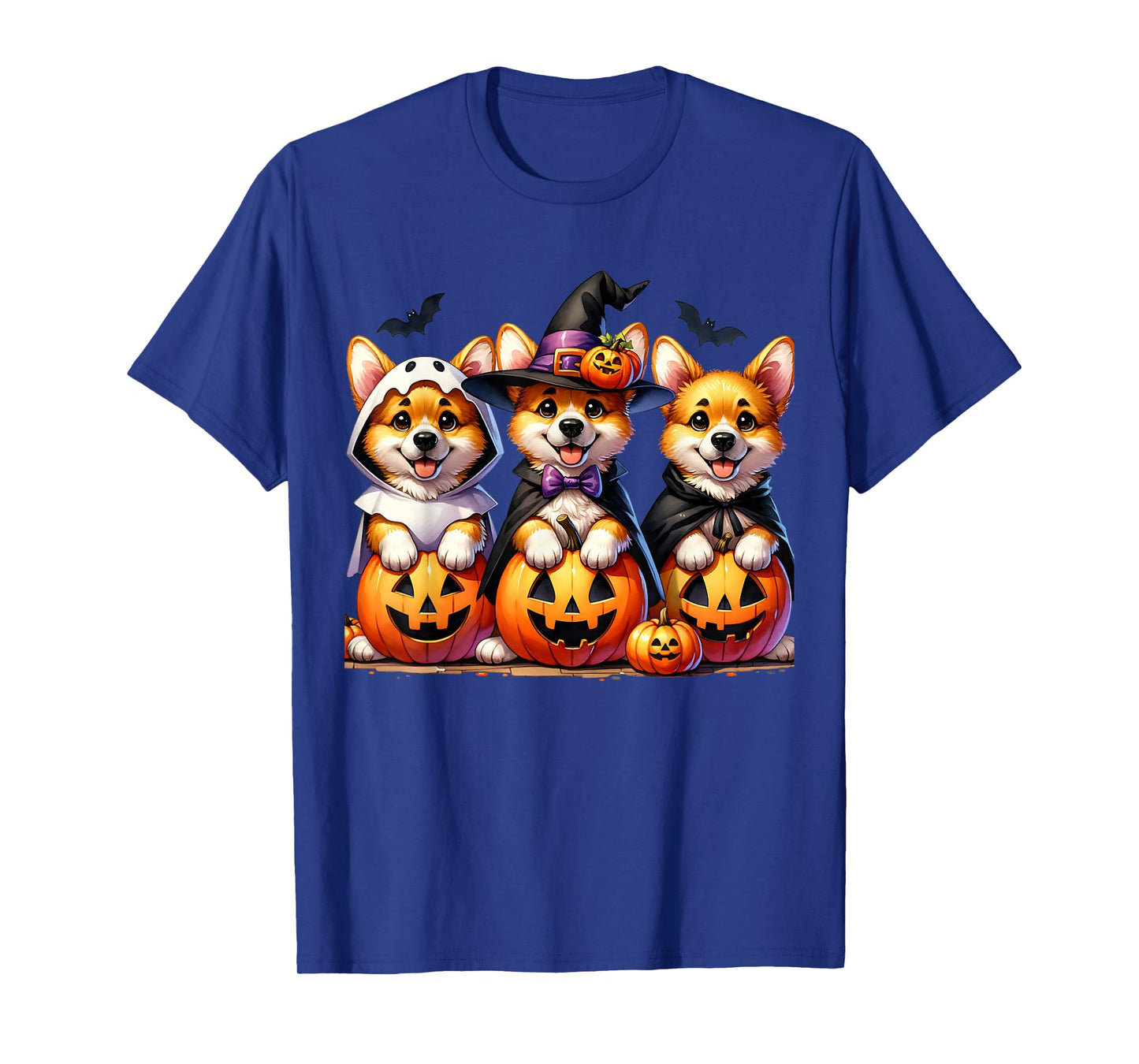 Corgi Dog Ghost Witch Mummy Pumpkin Funny Halloween Costume T-Shirt