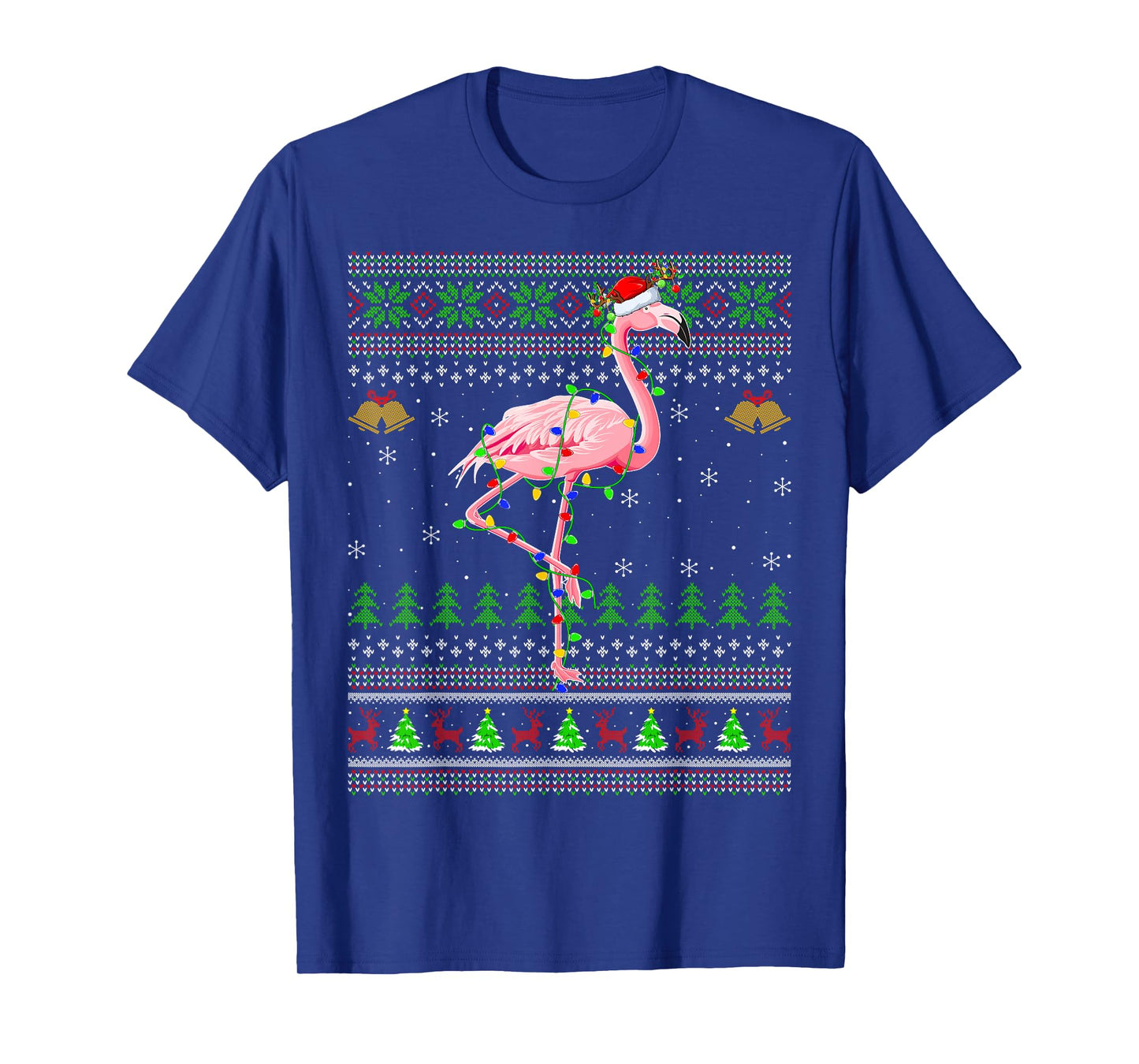 Flamingo Ugly Christmas Sweaters Holiday Santa Cute Xmas T-Shirt