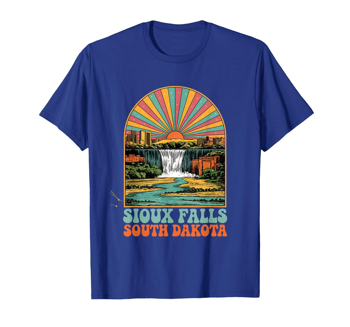 Retro Sioux Falls South Dakota Sunset Skyline Vintage T-Shirt