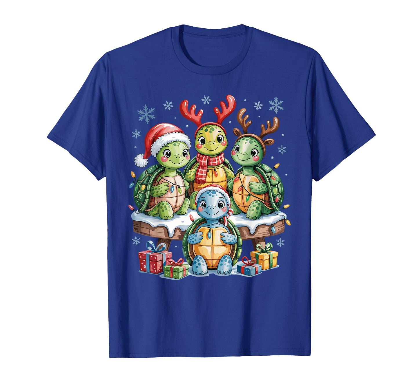 Turtle Christmas Cute Pet Lovers Funny Holiday Pajamas T-Shirt