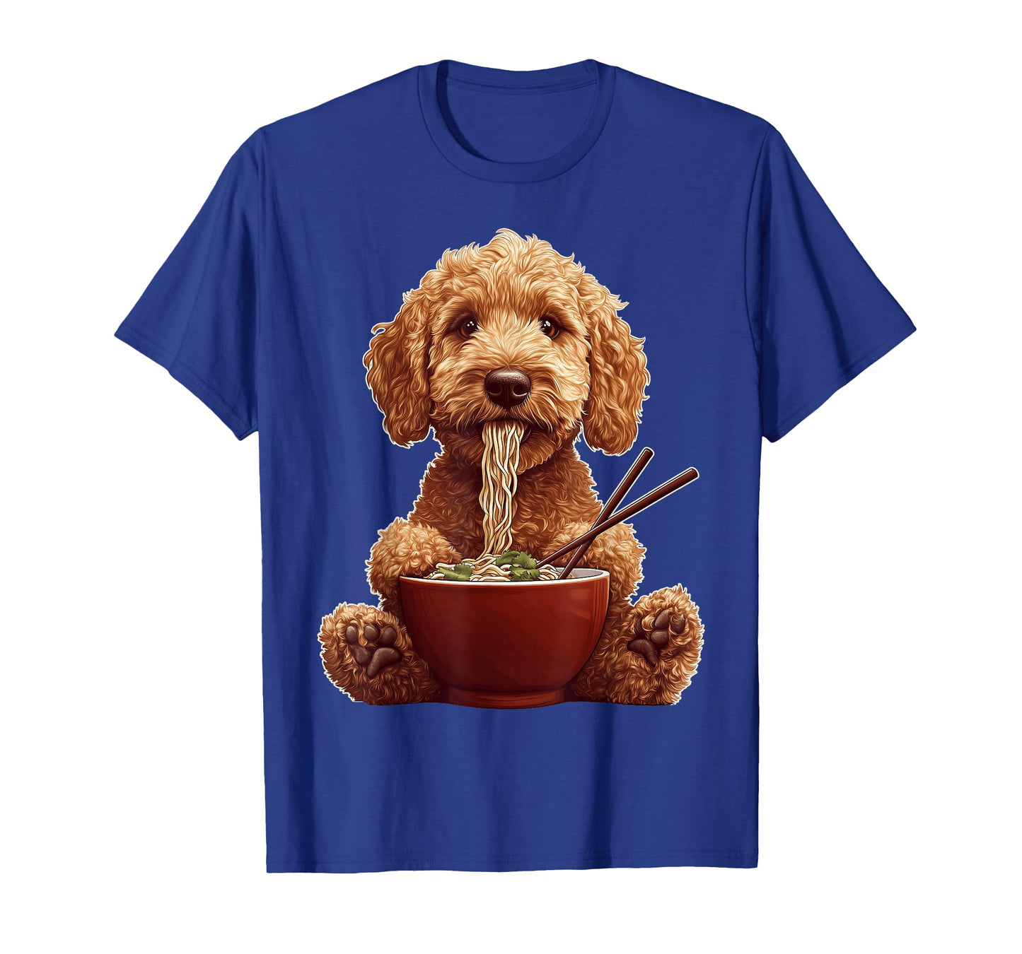 Golden Doodle Goldendoodle Dog Ramen Japanese Noodles T-Shirt