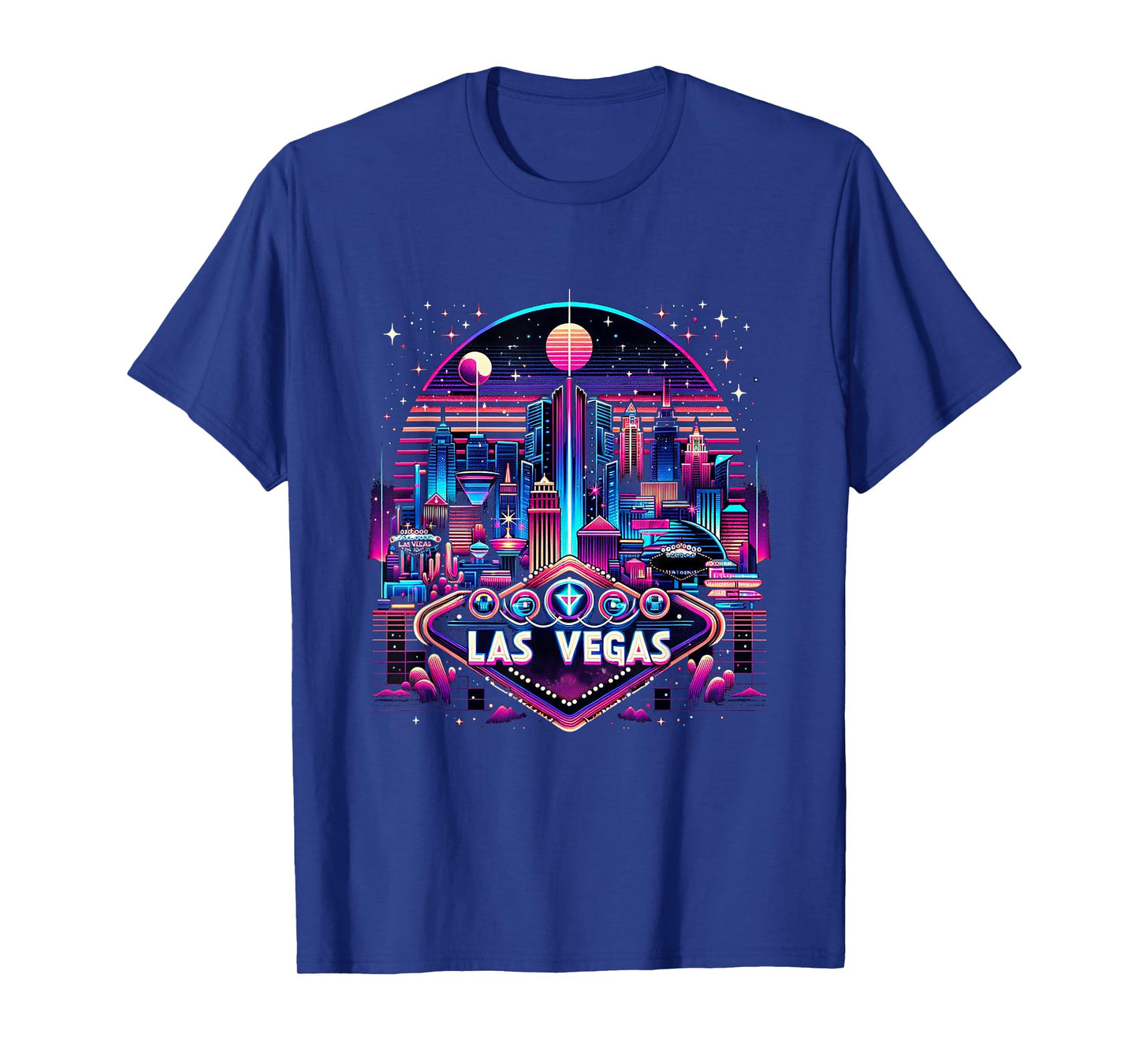 Las Vegas Nevada Shirt NV Family Trip 90s Retro City Skyline T-Shirt