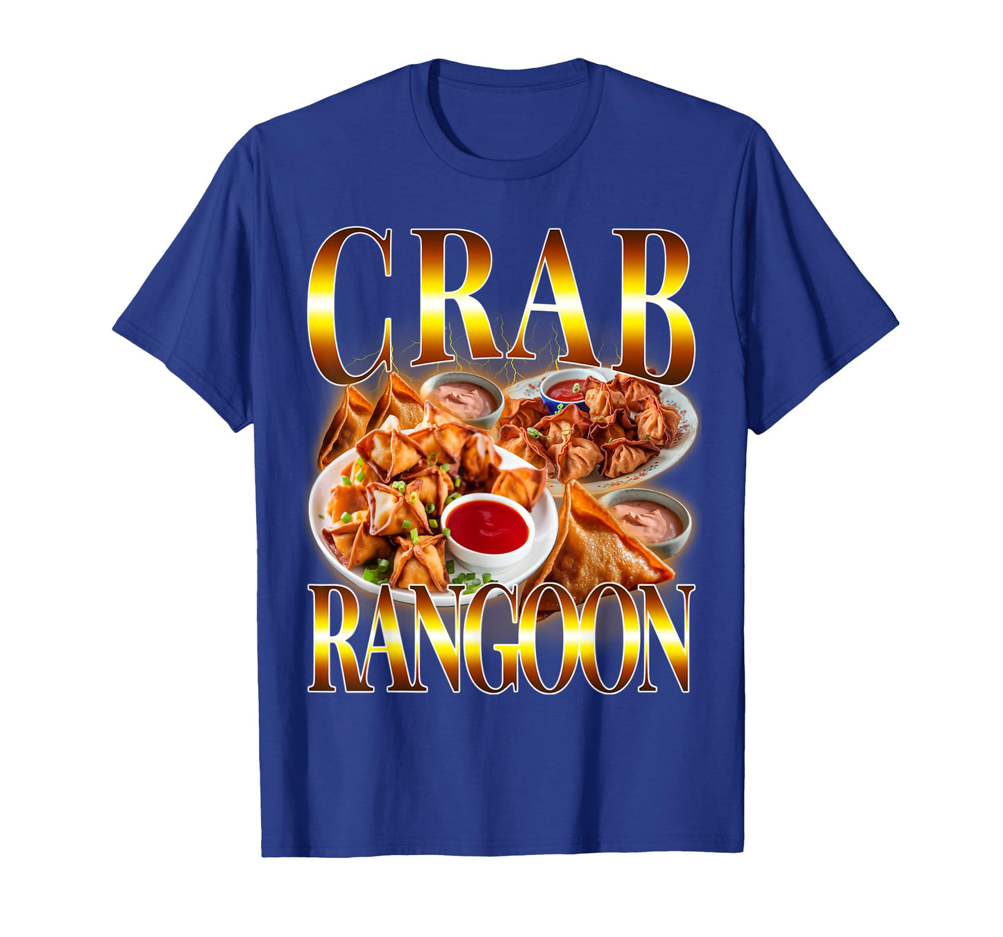 Funny Crab Rangoon Meme Bootleg Retro Vintage Rap Style 90s T-Shirt