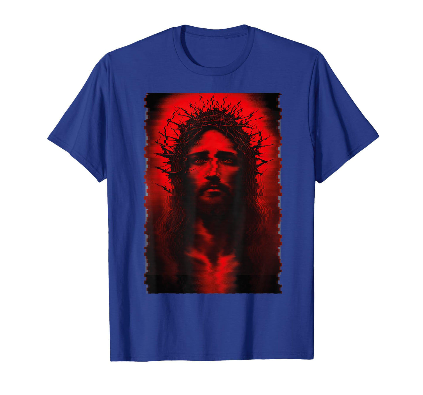 Goth Aesthetic Grunge Occult Emo Satanic Jesus Glitch T-Shirt