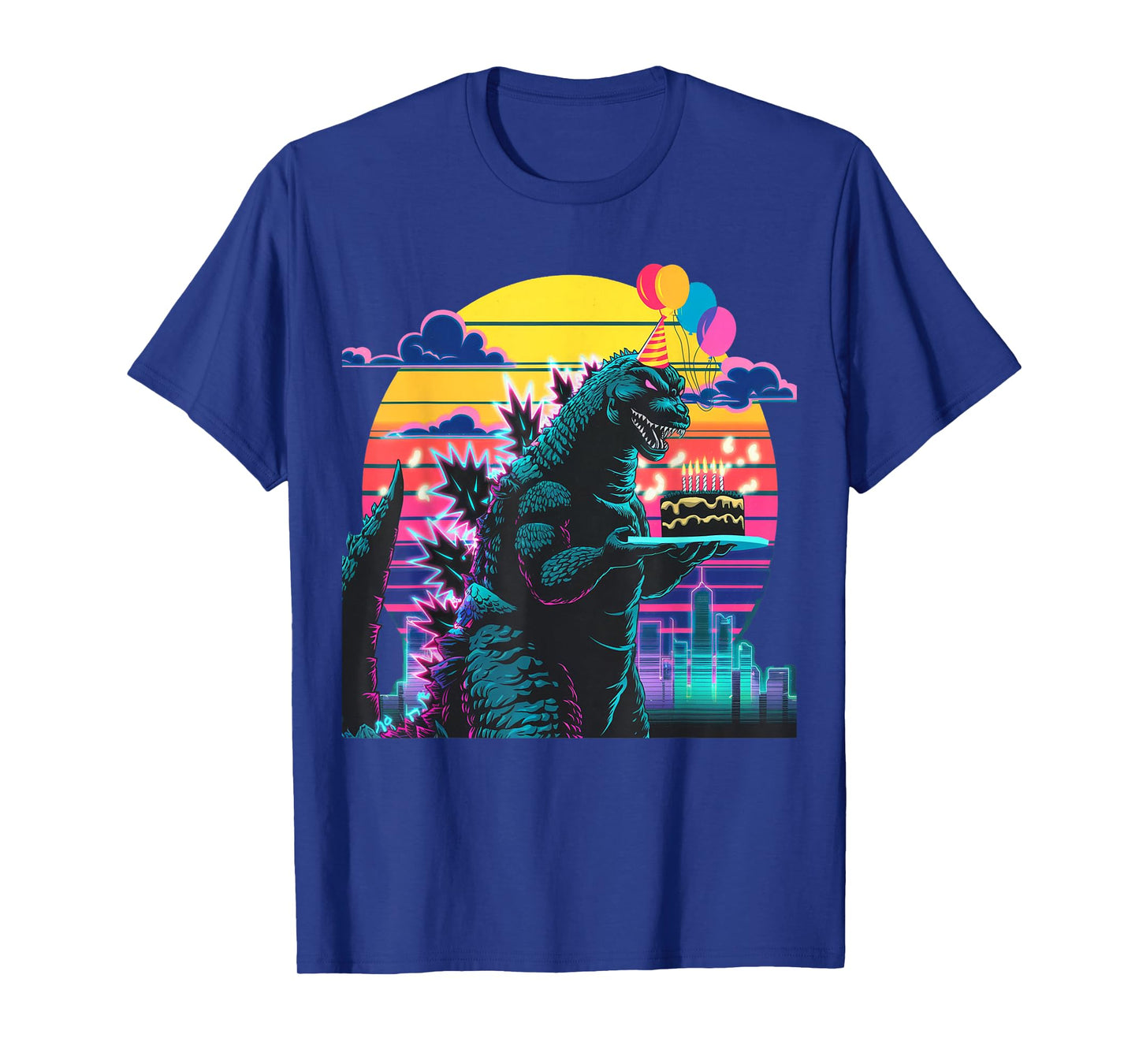 Cute Happy Birthday Japanese Kaiju Monster Party Birthday T-Shirt