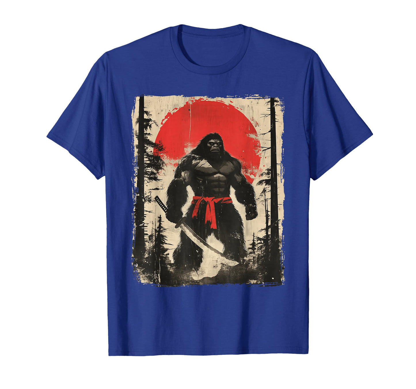 Bigfoot Samurai Japanese Sword Sasquatch T-Shirt