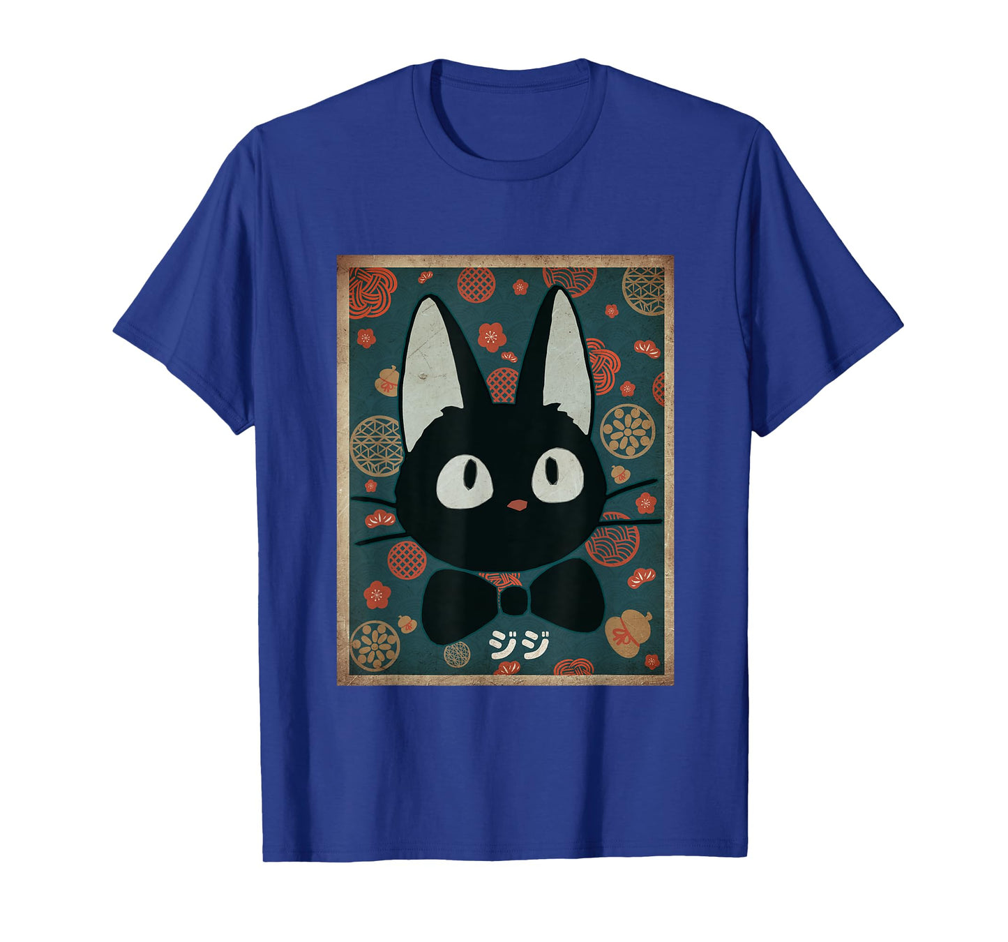Vintage Kawaii Black Cat Face Cat Lover Japanese Anime Retro Men Women Girls Kids T-Shirt