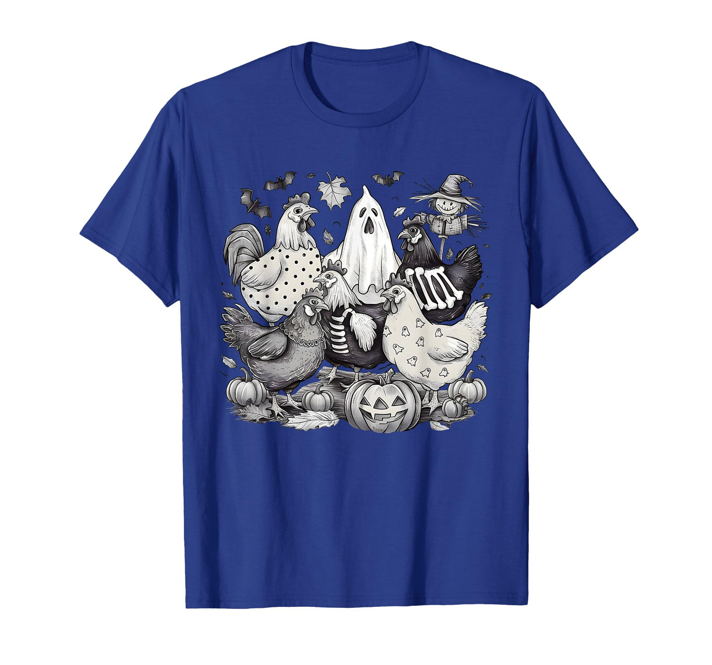 Chicken Halloween Costume Spooky Season Funny Chickens Witch T-Shirt
