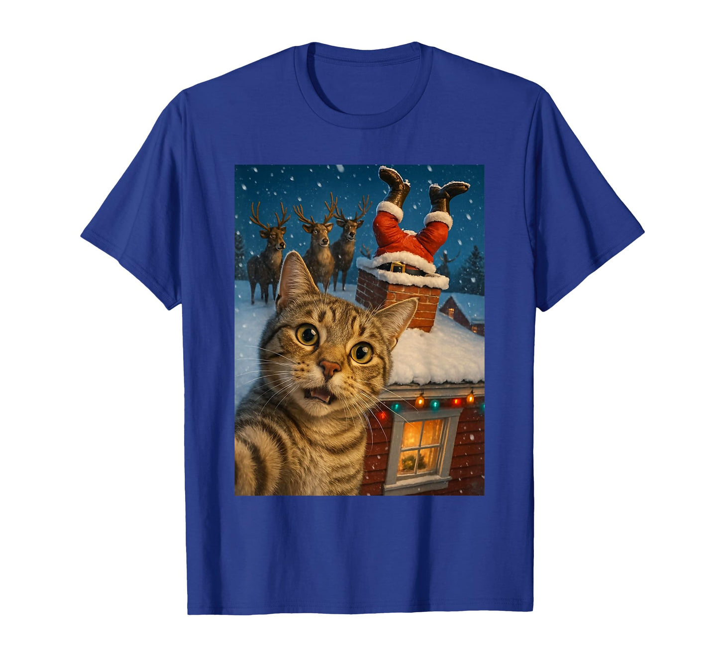 Funny Santa Claus Reindeer Christmas Holiday Meme T-Shirt