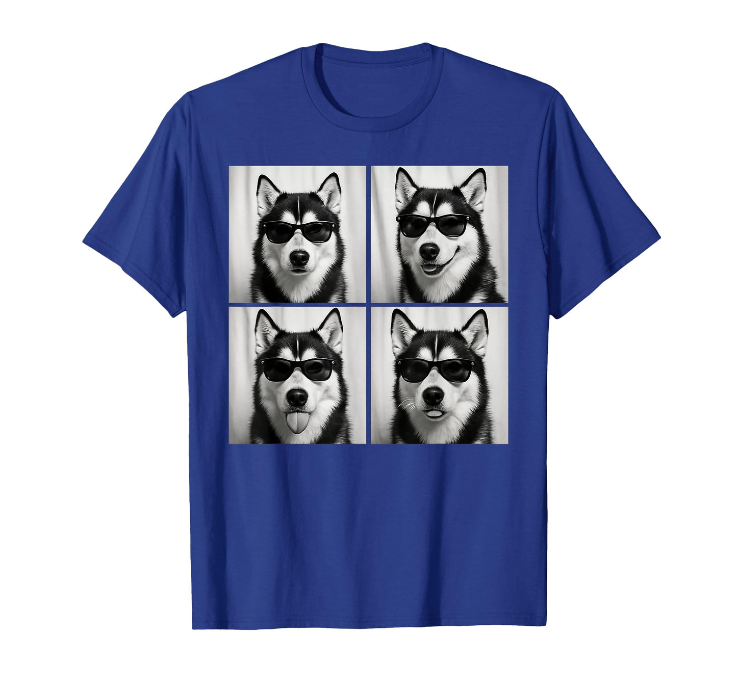 Funny Siberian Husky Lover Cute Huskies Dog Photo Booth Men Women Kids T-Shirt