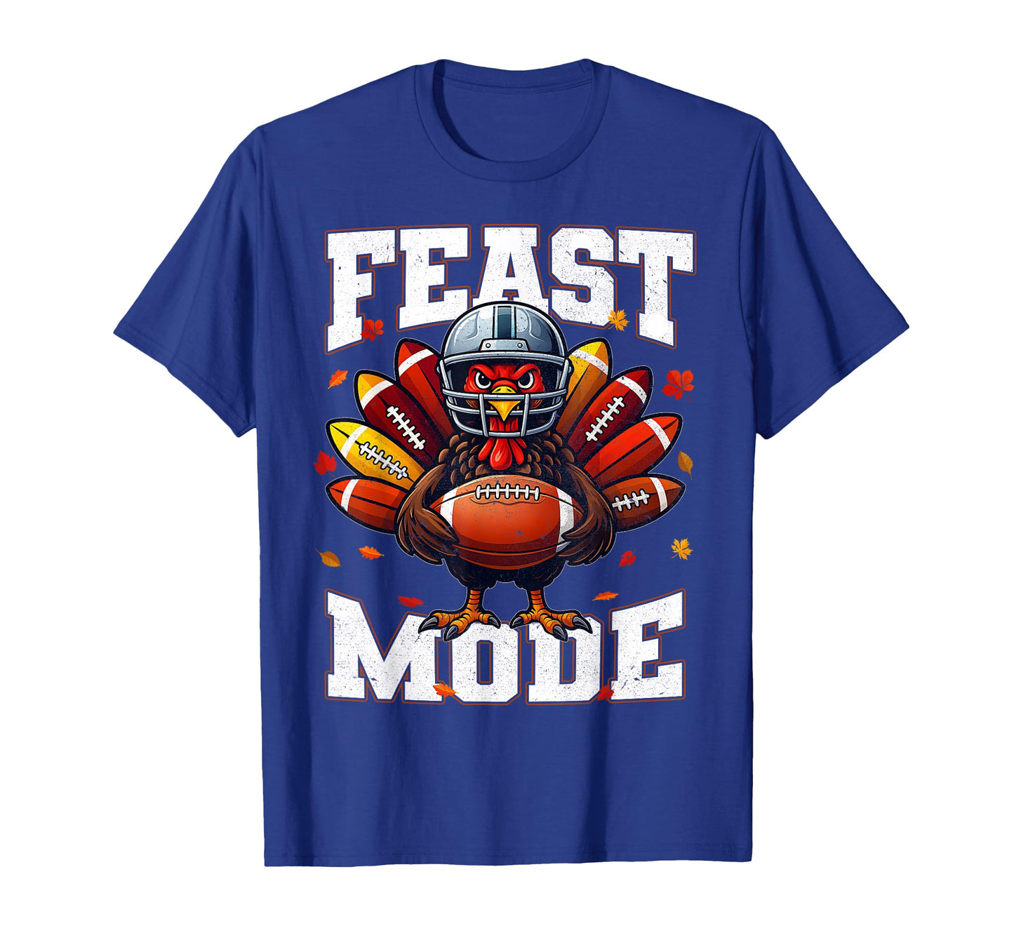 Feast Mode Turkey Vintage Fall Football Thanksgiving Men Boy T-Shirt