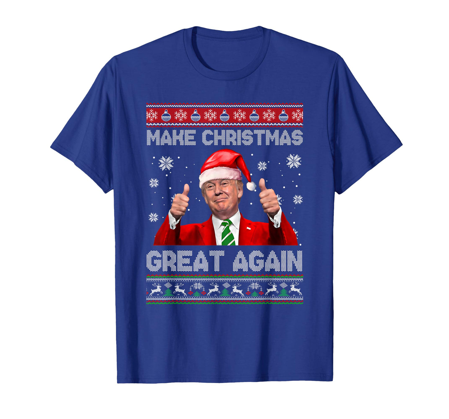Make Christmas Great Again Xmas Funny Trump Pajamas Ugly T-Shirt