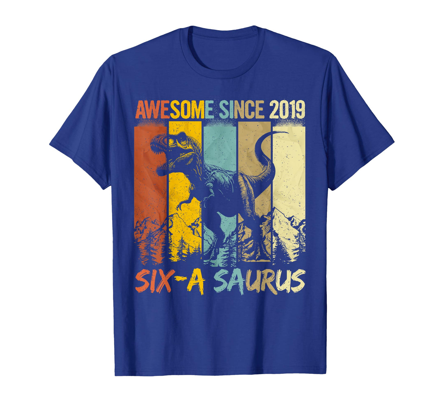 6 Year Old Dinosaur 6th Birthday T Rex Dino Six A Saurus T-Shirt
