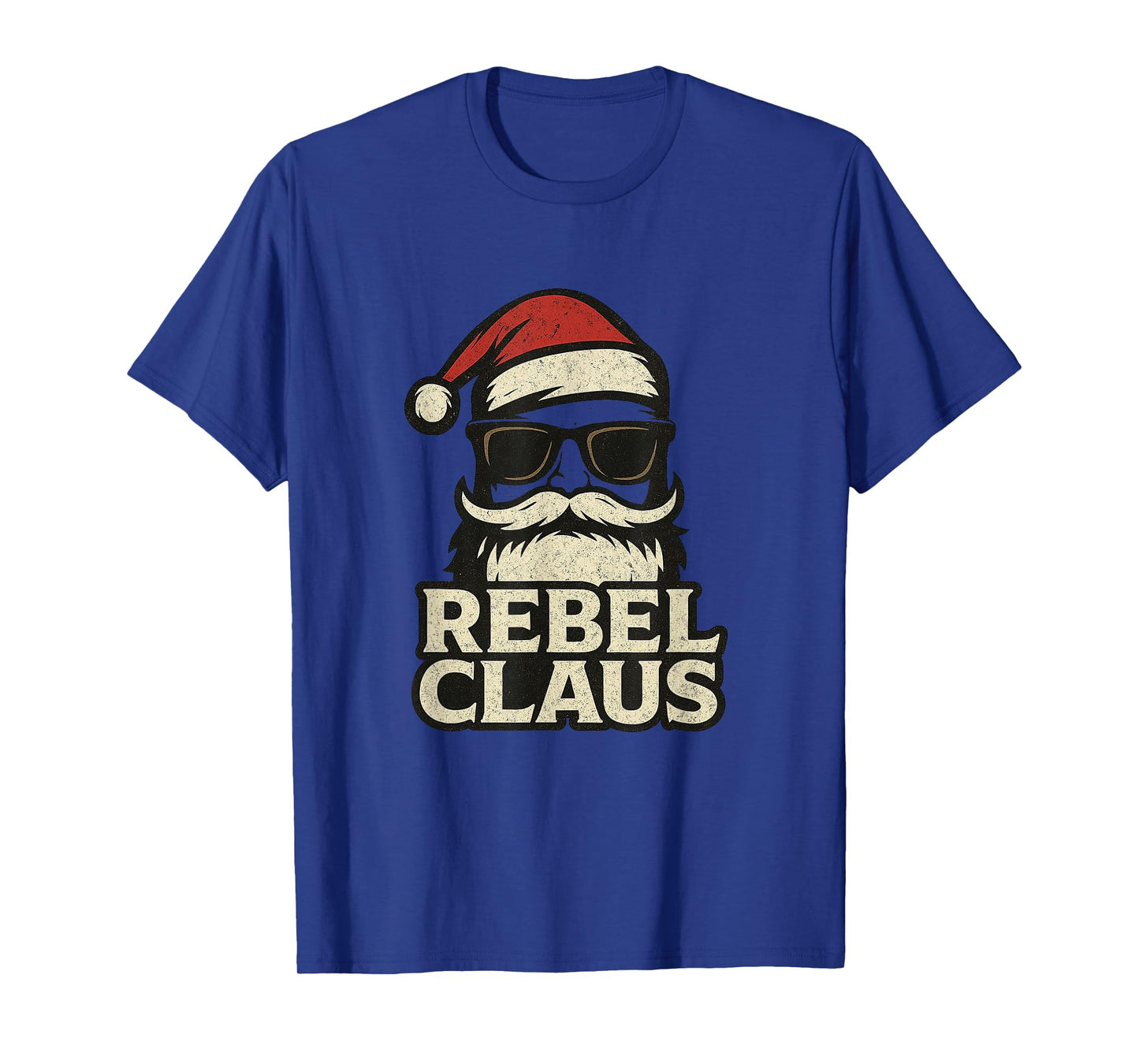 Rebel Claus Santa Graphic Christmas Design T-Shirt