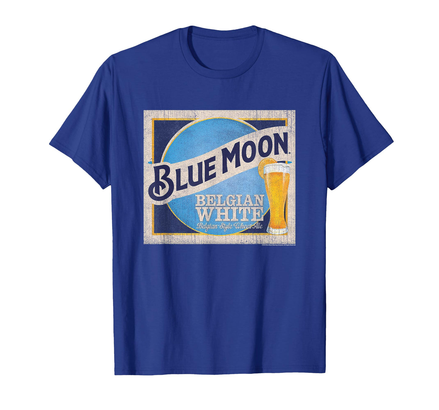 Coors Brewing Company Blue Moon Retro Big Chest Poster T-Shirt